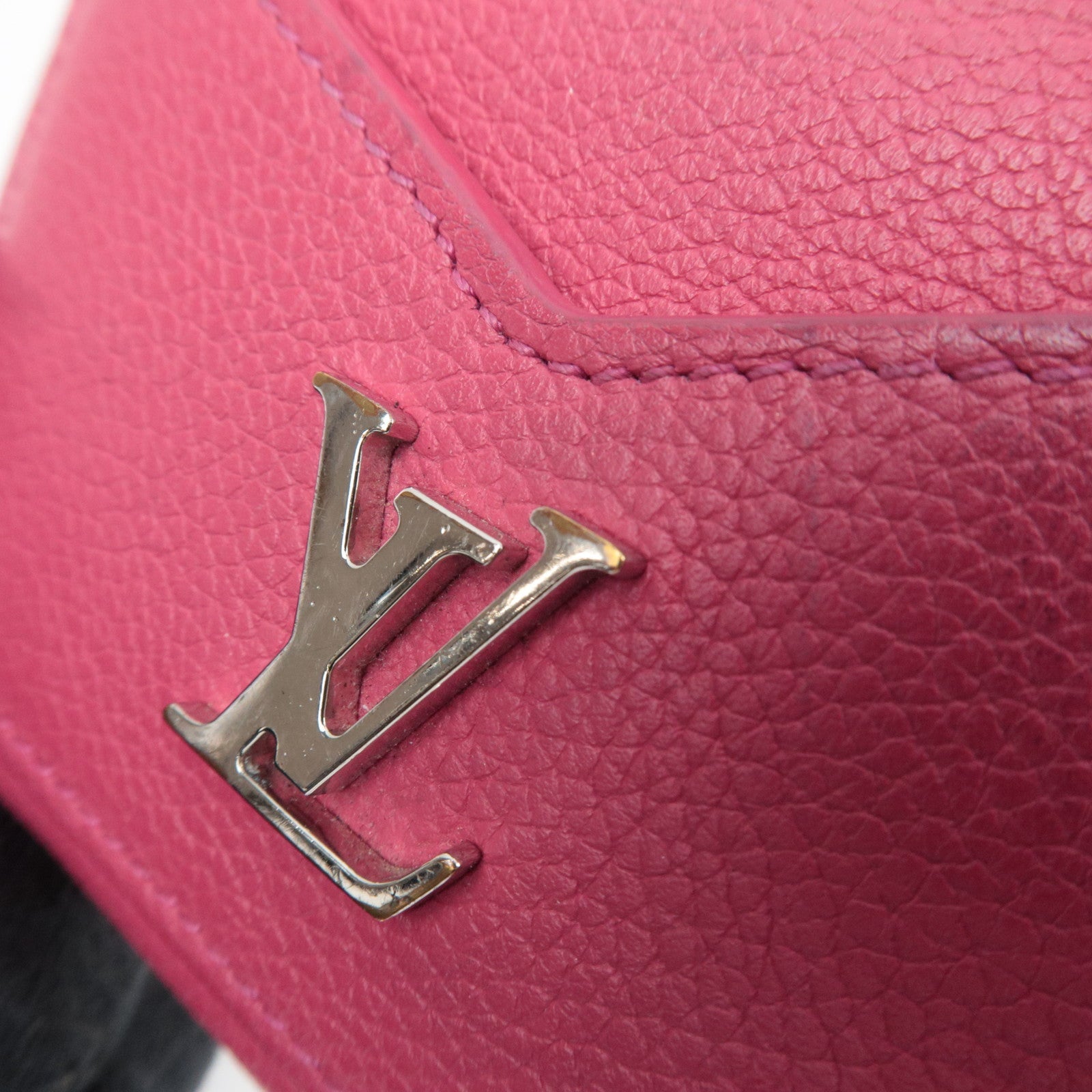 Louis Vuitton Porte Carte Lockme Card Case Leather Hot Pink M68555 SP4179