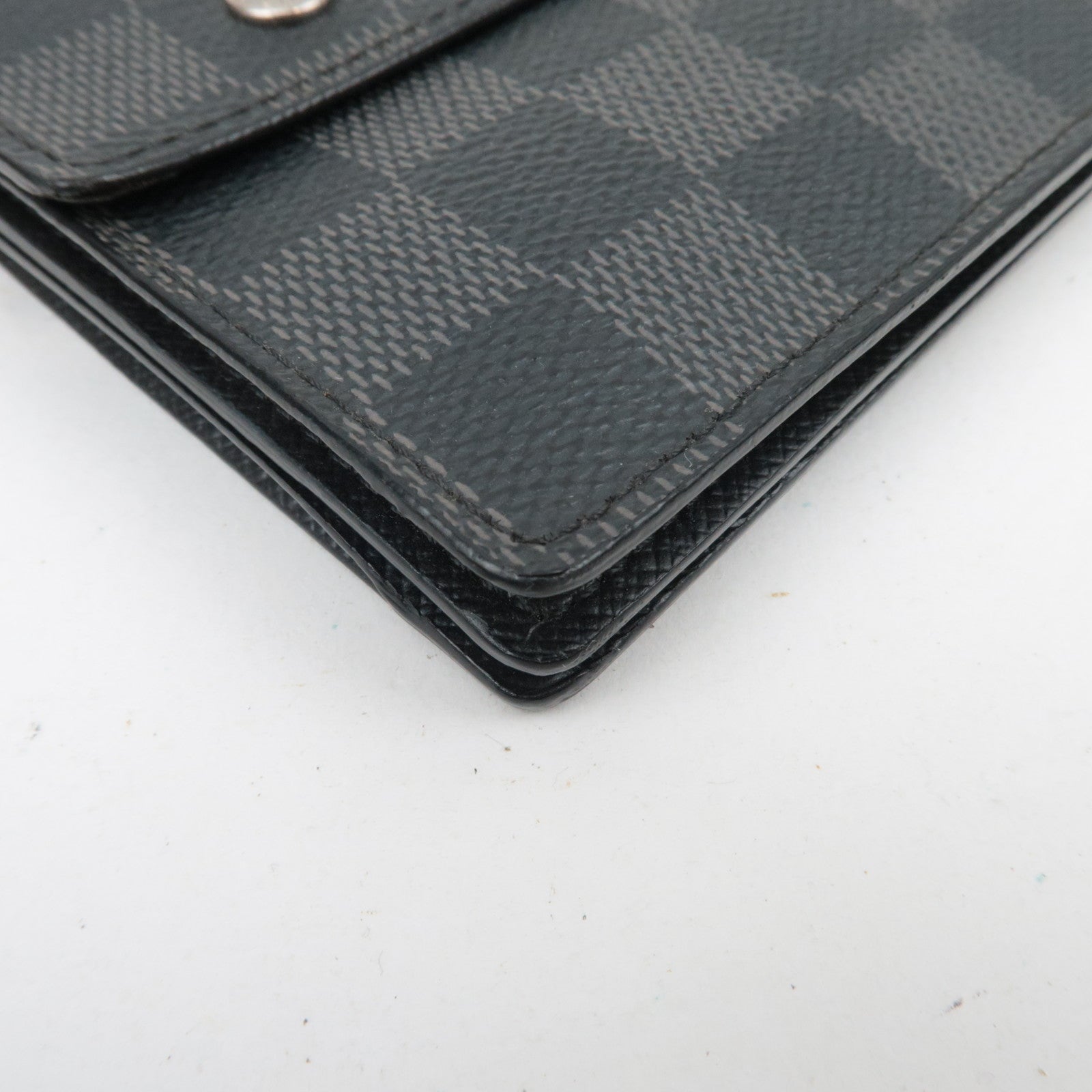 Louis Vuitton Damier Graphite Portefeuille Accordion Long Wallet N60023 TN4150 *Chain
