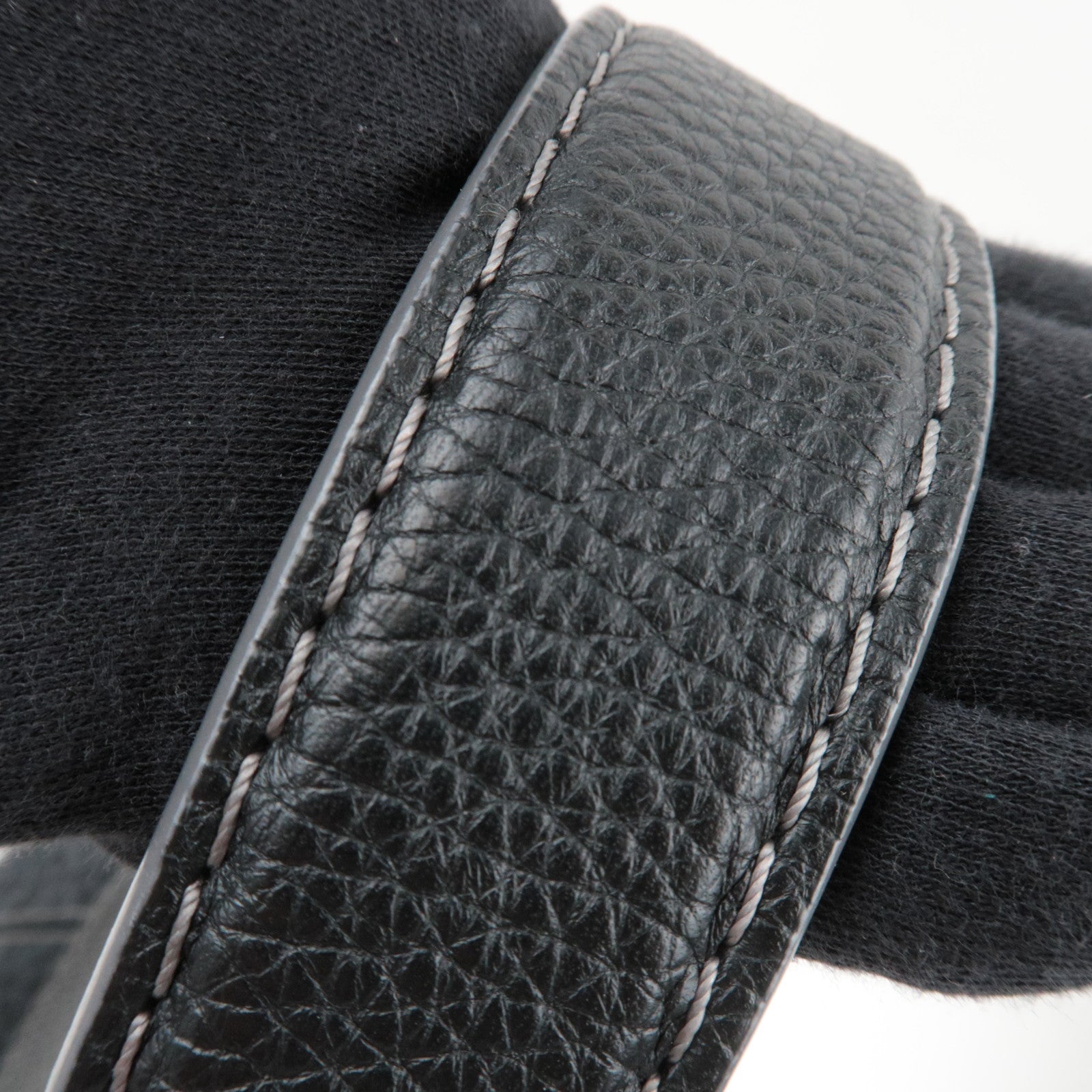 LOEWE New Road Line Canvas Leather Shoulder Bag Black *Dust bag