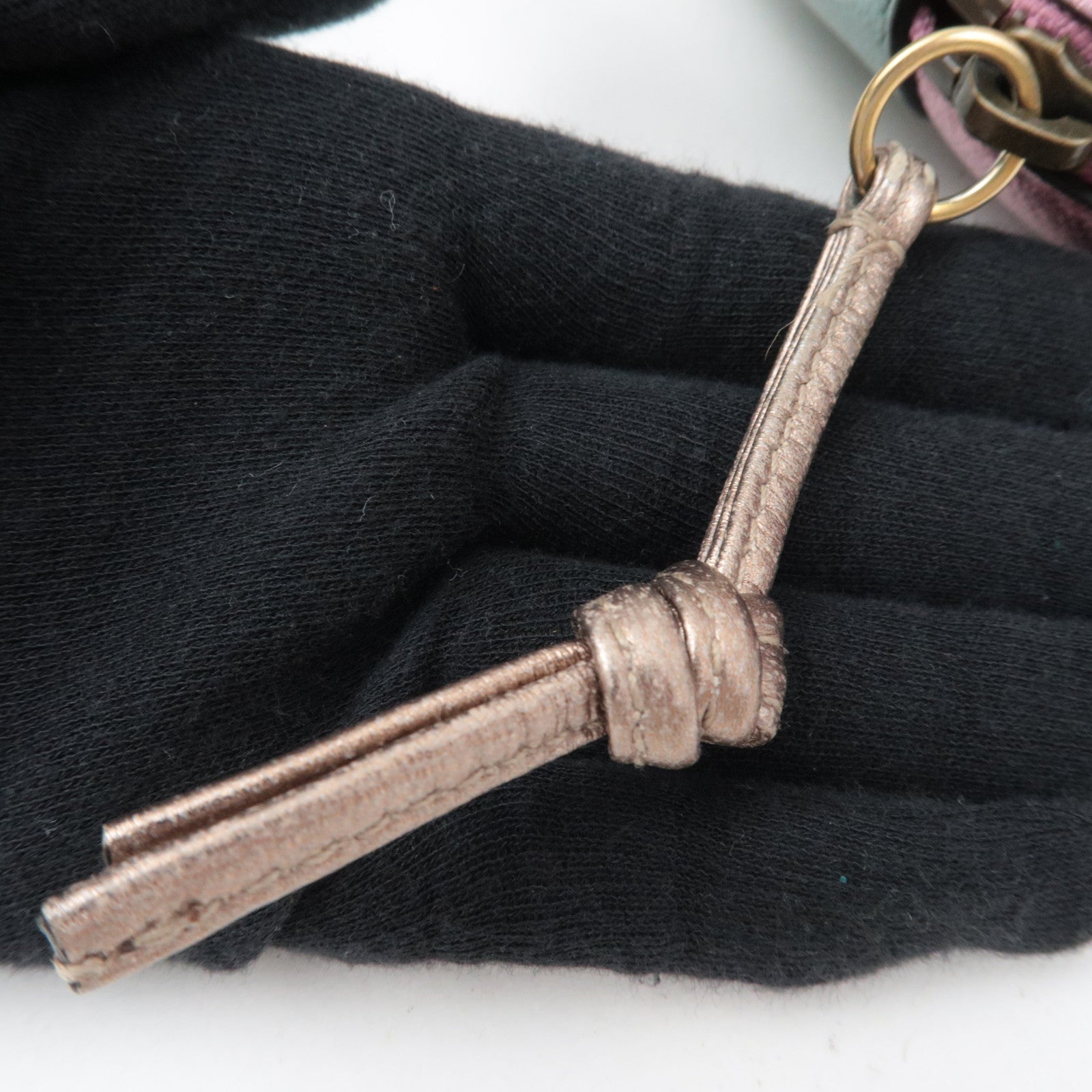 GUCCI Zumi Shoulder Bag Leather Metallic Pink Blue 541052 *Dust bag