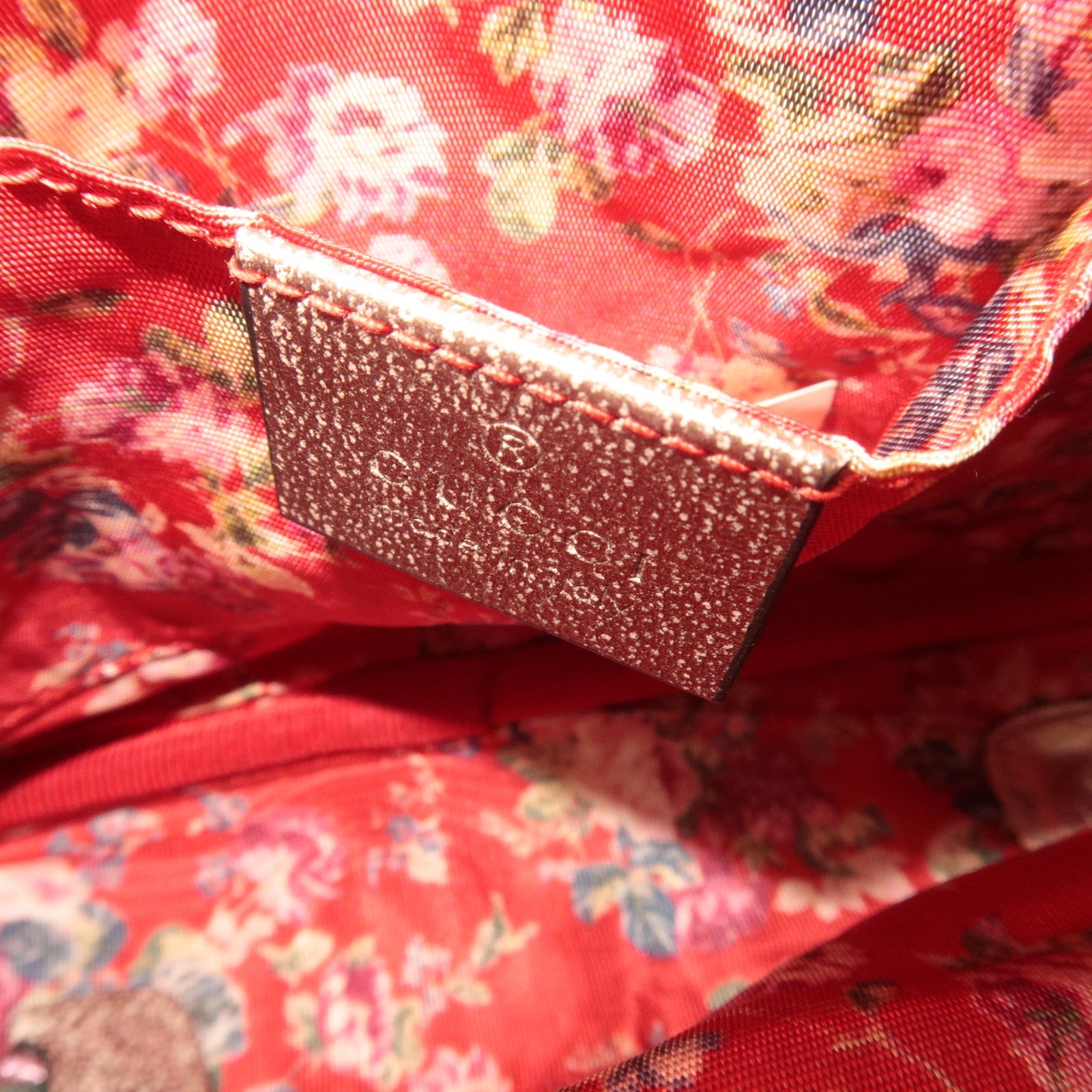 GUCCI Zumi Shoulder Bag Leather Metallic Pink Blue 541052 *Dust bag