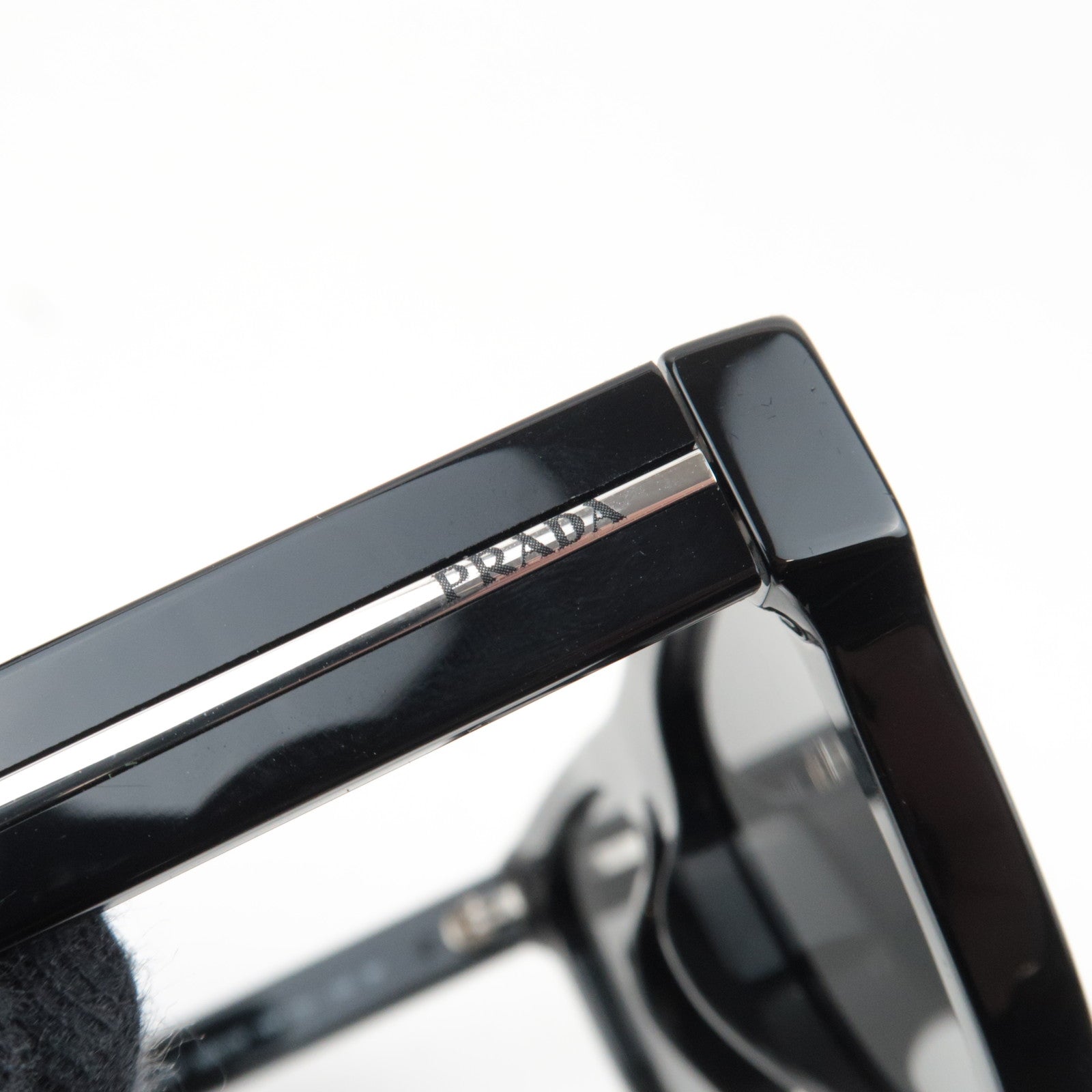 PRADA Sunglasses SPR B12-F 55□19 16K-731 145 3N Black *Box, Case