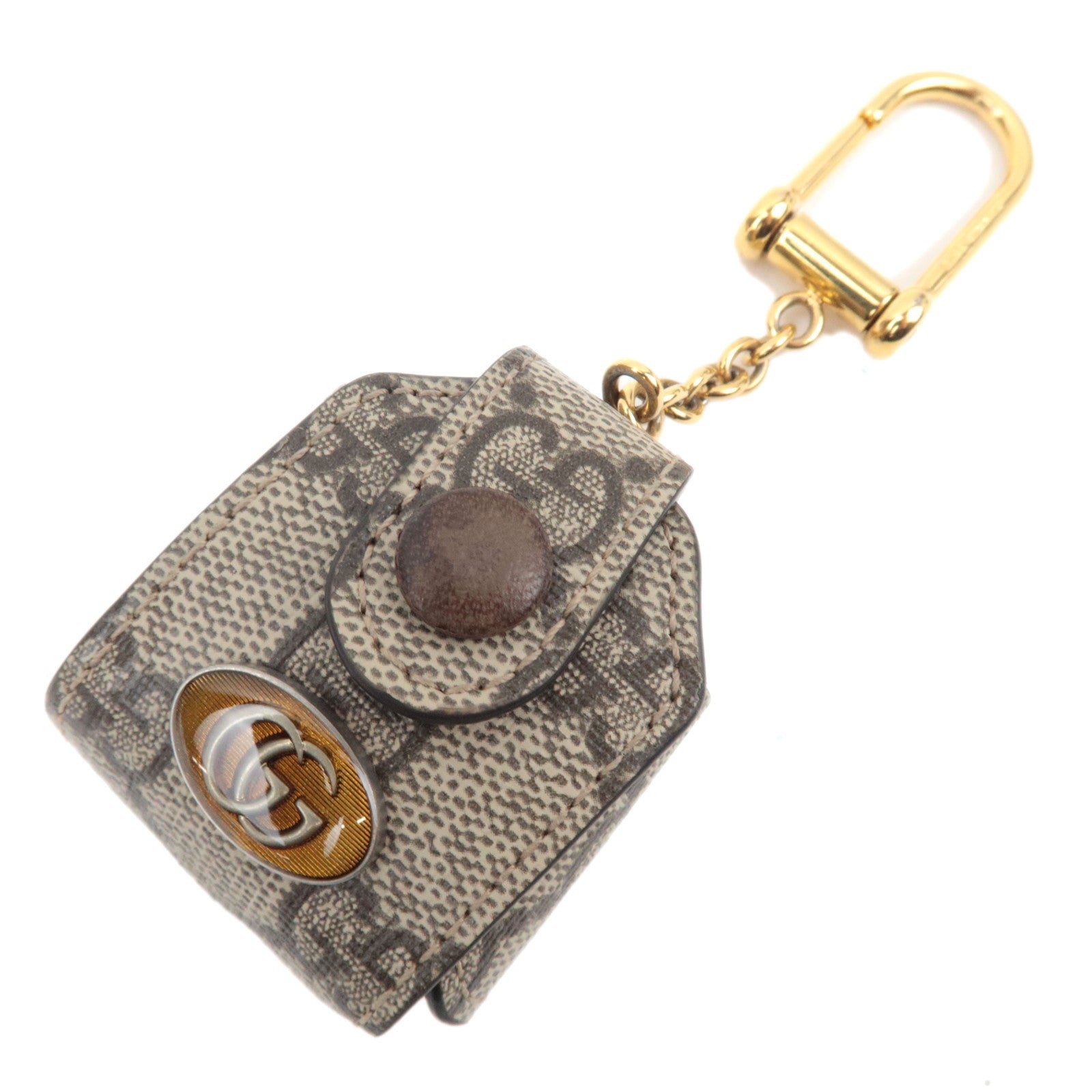 GUCCI Ophidia GG Supreme Airpods Case Beige Brown 596720 *Box, Dust bag84489