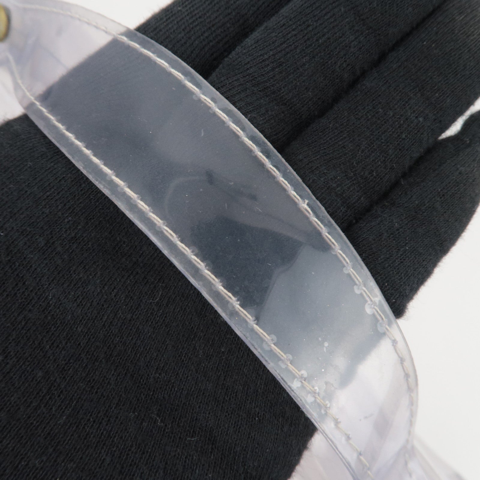 HERMES Vinyl Kelly Handbag Clear