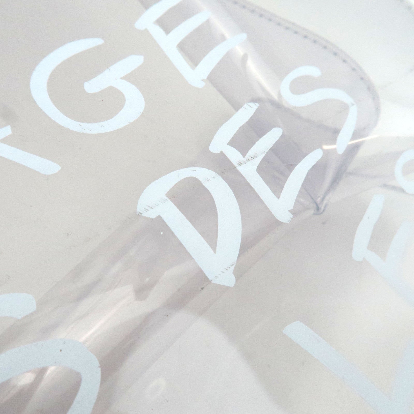 HERMES Vinyl Kelly Handbag Clear