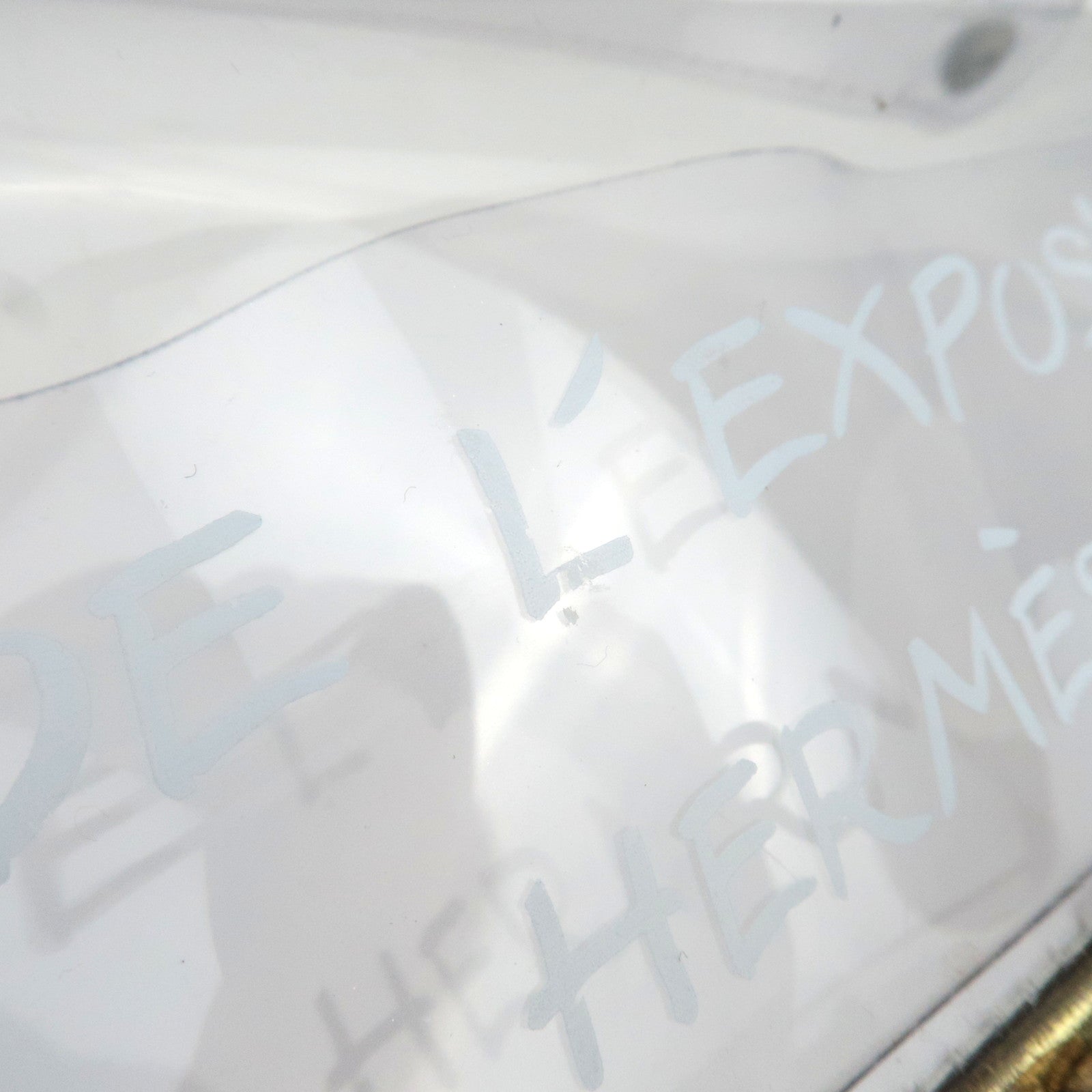 HERMES Vinyl Kelly Handbag Clear