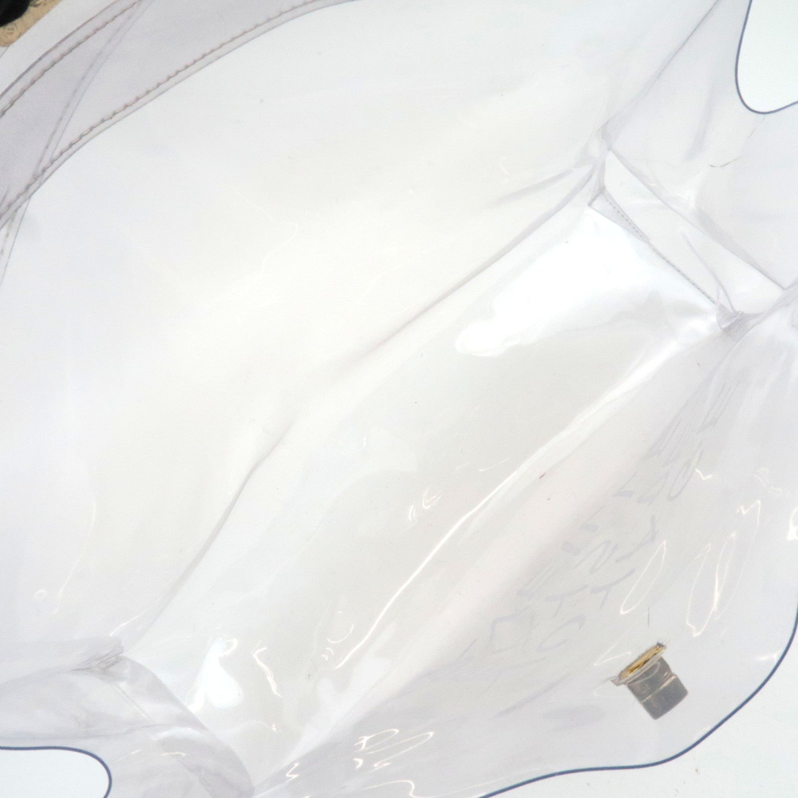 HERMES Vinyl Kelly Handbag Clear