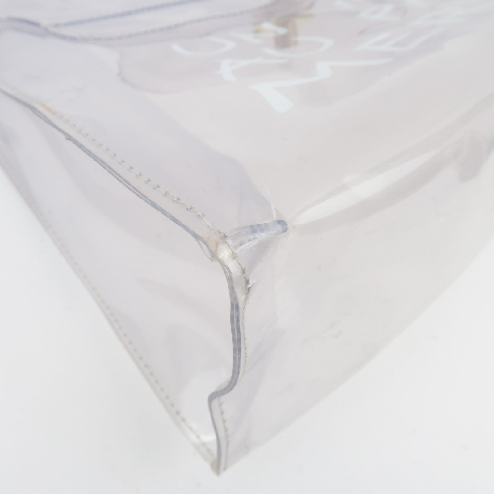 HERMES Vinyl Kelly Handbag Clear