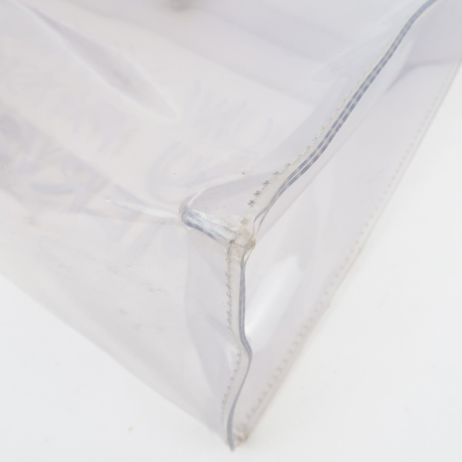 HERMES Vinyl Kelly Handbag Clear