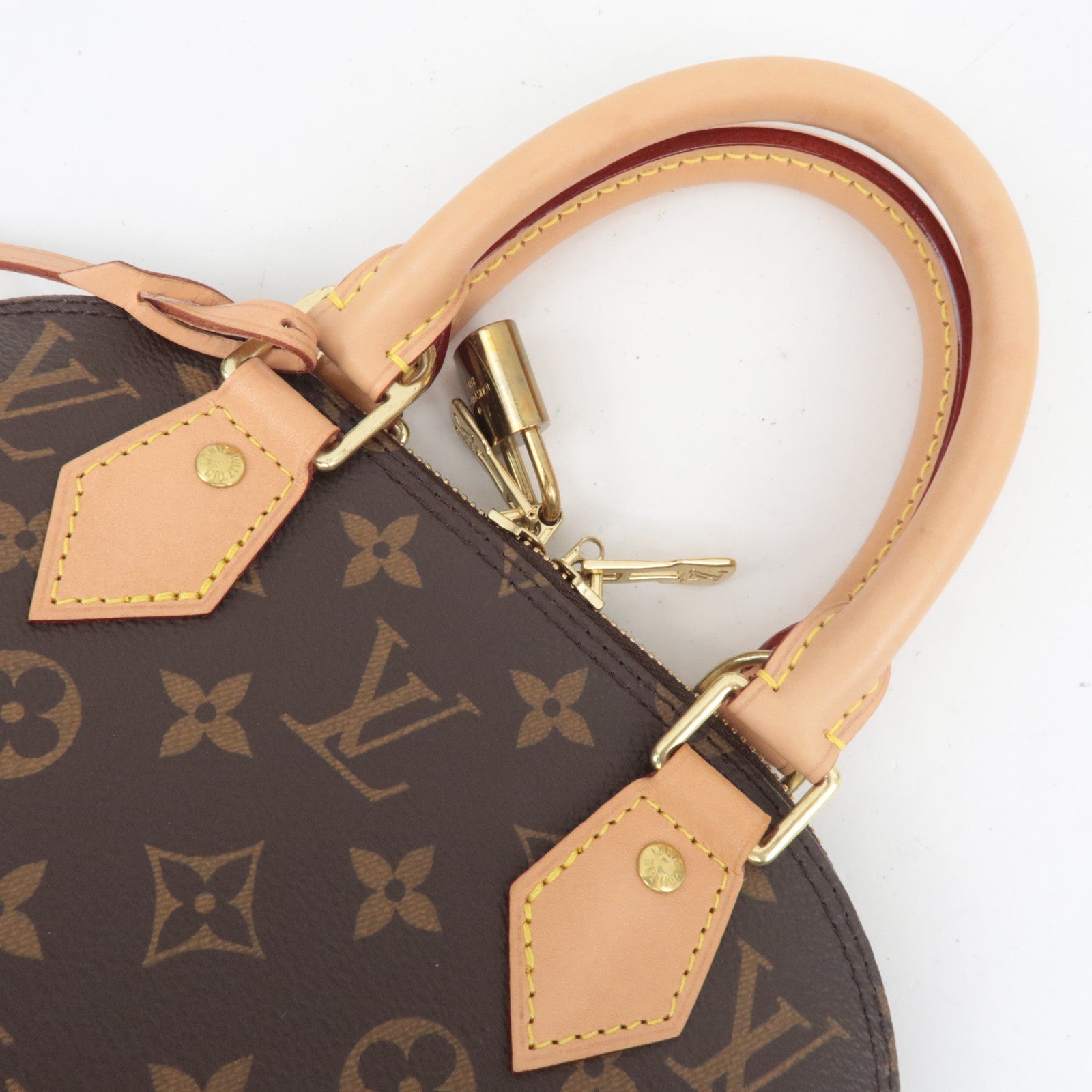 Louis Vuitton Monogram Alma BB 2Way Handbag M53152 SN4270 *Strap, Key Lock, Clochette