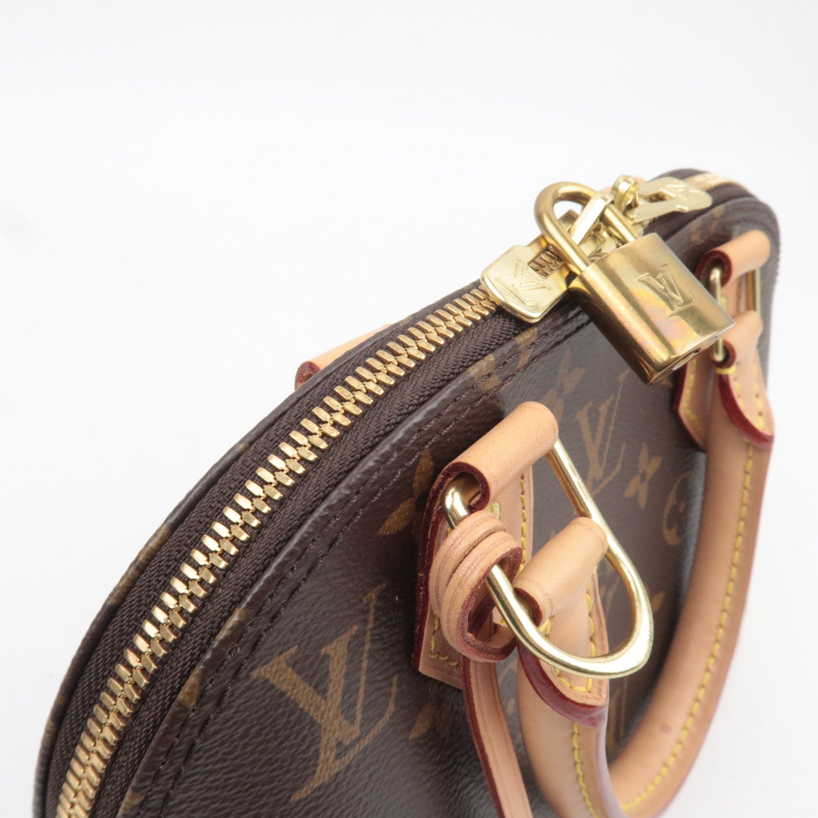 Louis Vuitton Monogram Alma BB 2Way Handbag M53152 SN4270 *Strap, Key Lock, Clochette