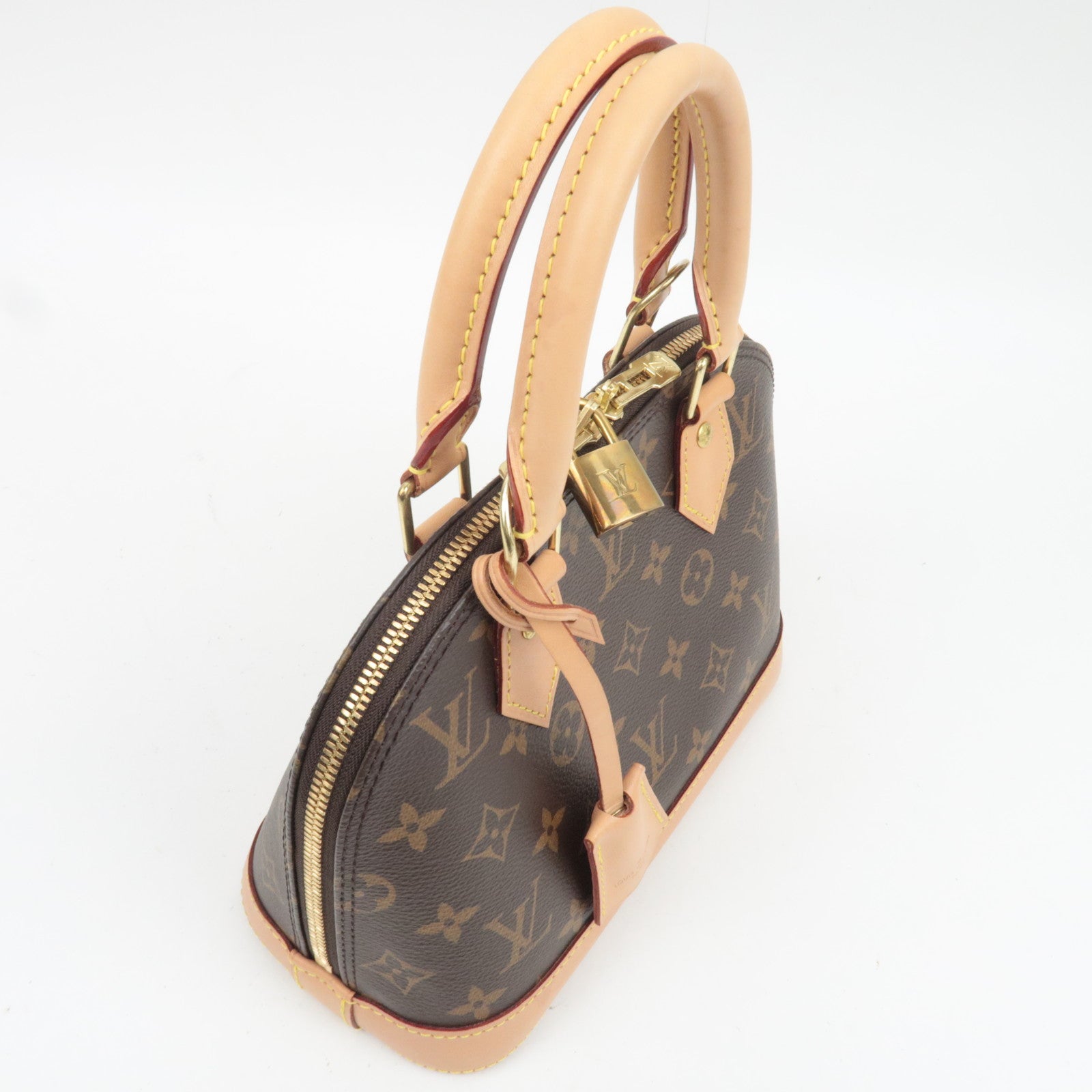 Louis Vuitton Monogram Alma BB 2Way Handbag M53152 SN4270 *Strap, Key Lock, Clochette