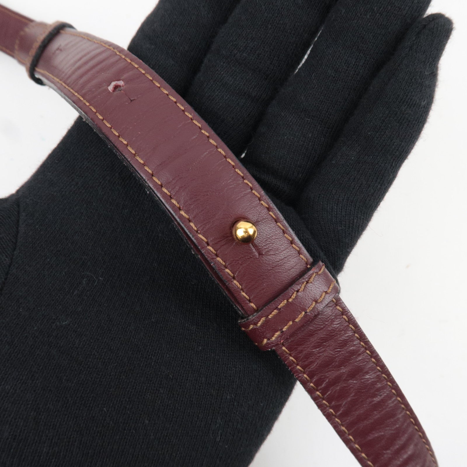 Cartier Must Line Leather Shoulder Bag Bordeaux *Dust bag