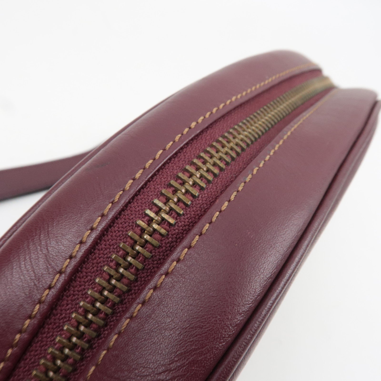 Cartier Must Line Leather Shoulder Bag Bordeaux *Dust bag