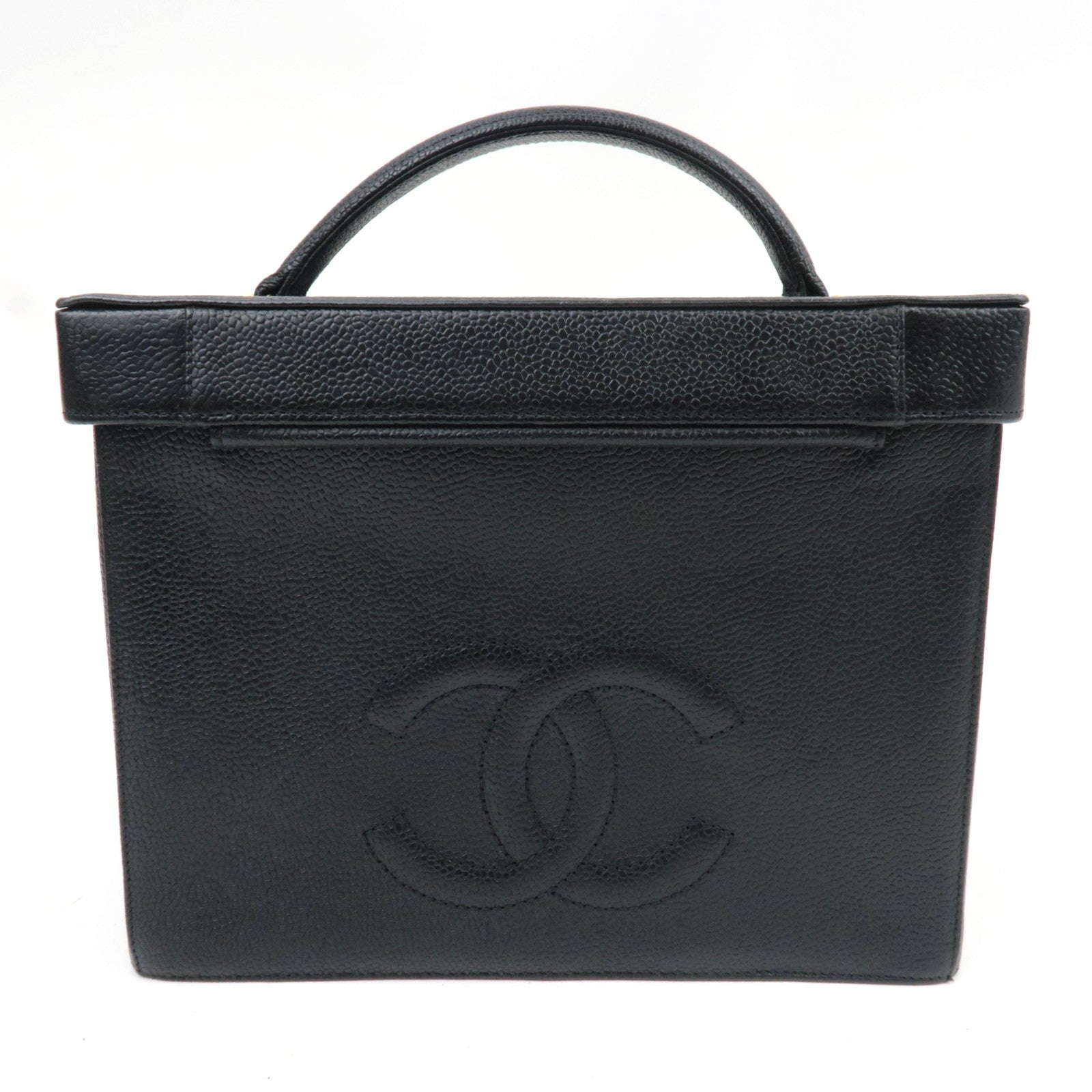 CHANEL Cocomark 2Way Vanity Bag Caviarskin Black A01999 *Dust bag, Strap, G card