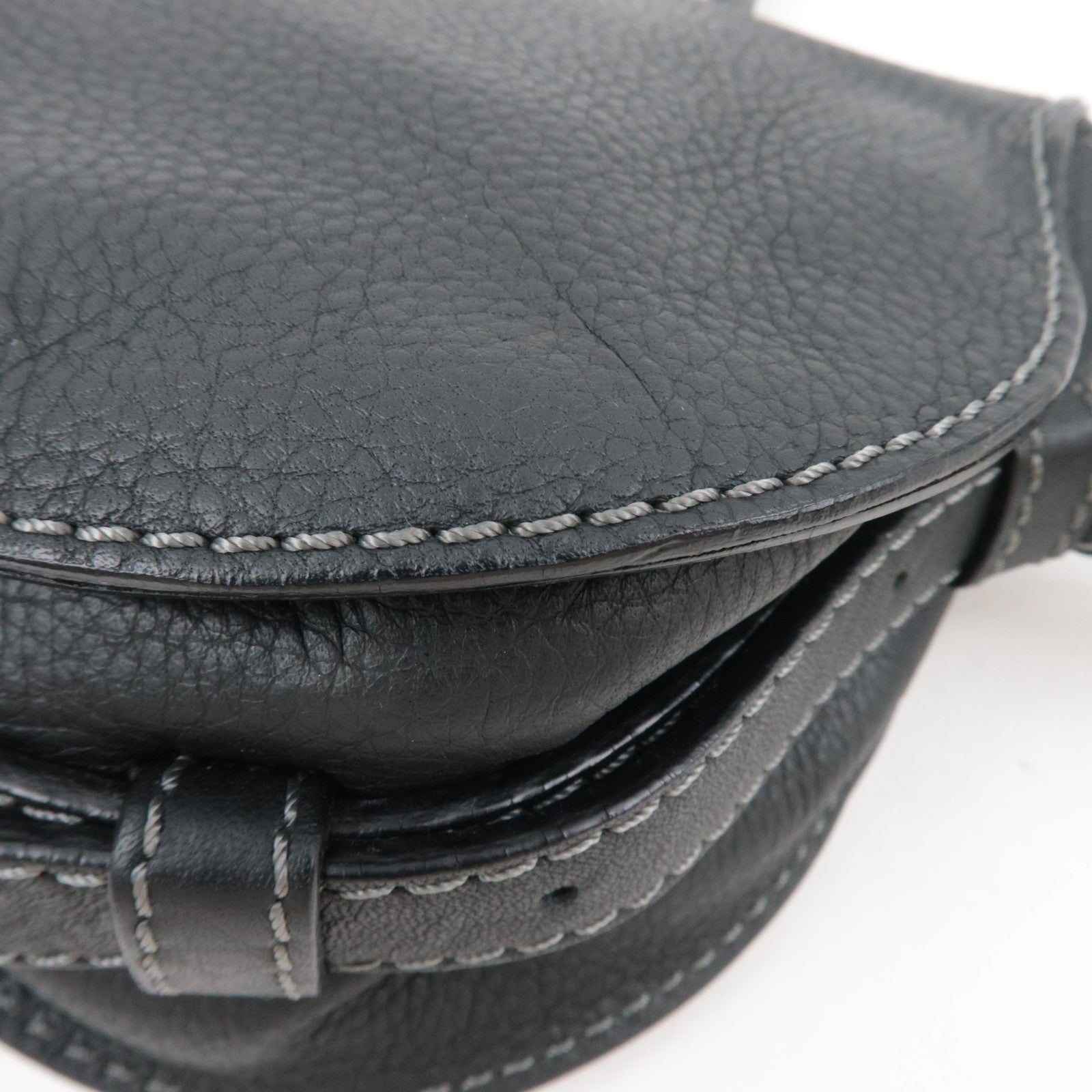 Chloe Marcy Small Leather Saddlebag Shoulder Bag Black *Dust bag