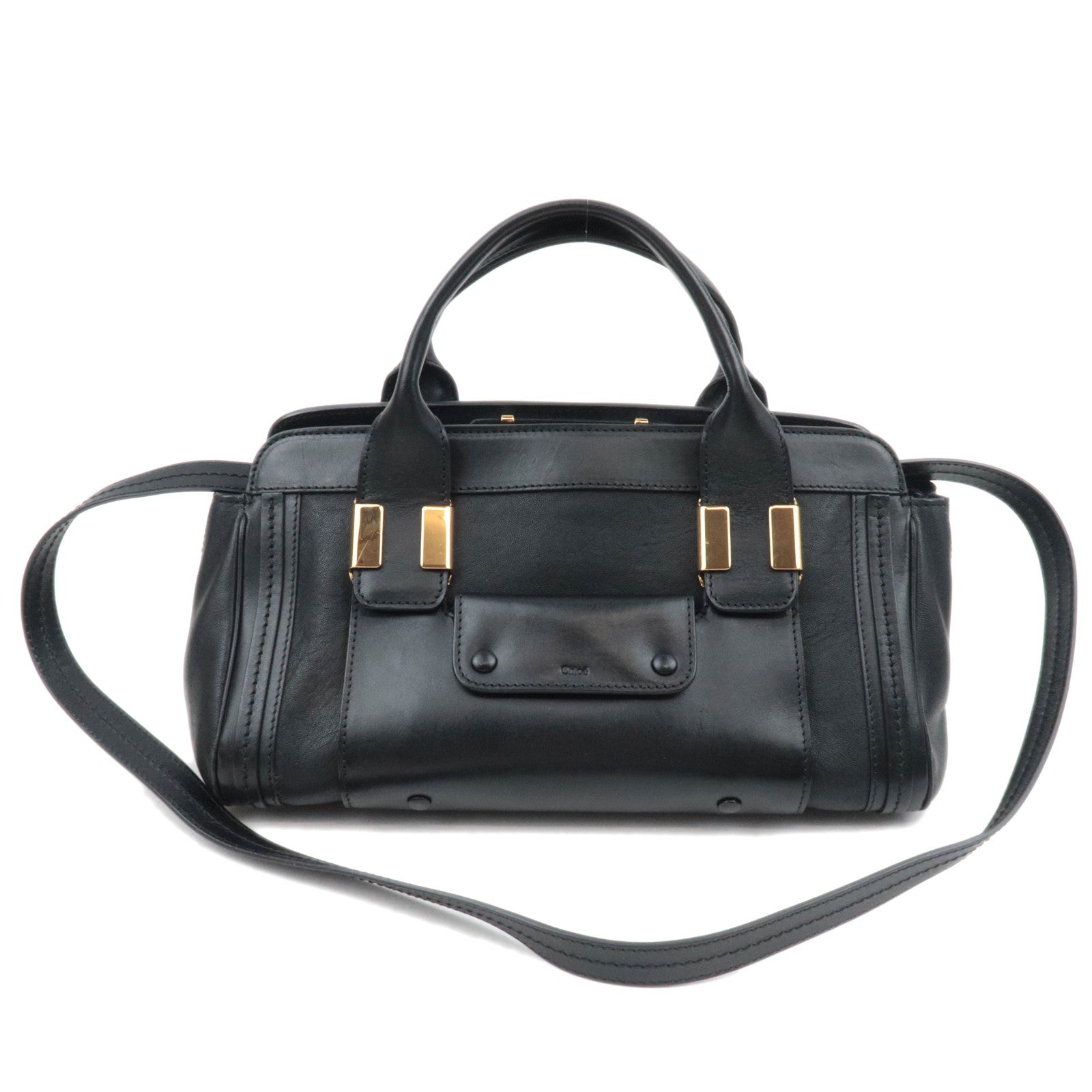 Chloe Little Alice 2Way Leather Shoulder Bag Black *Strap84561