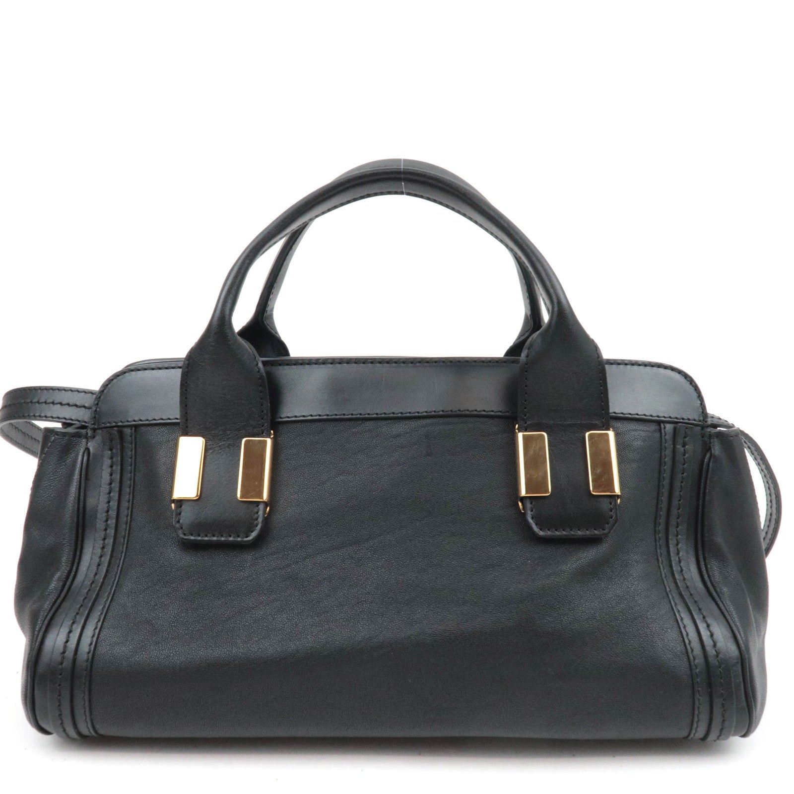 Chloe Little Alice 2Way Leather Shoulder Bag Black *Strap