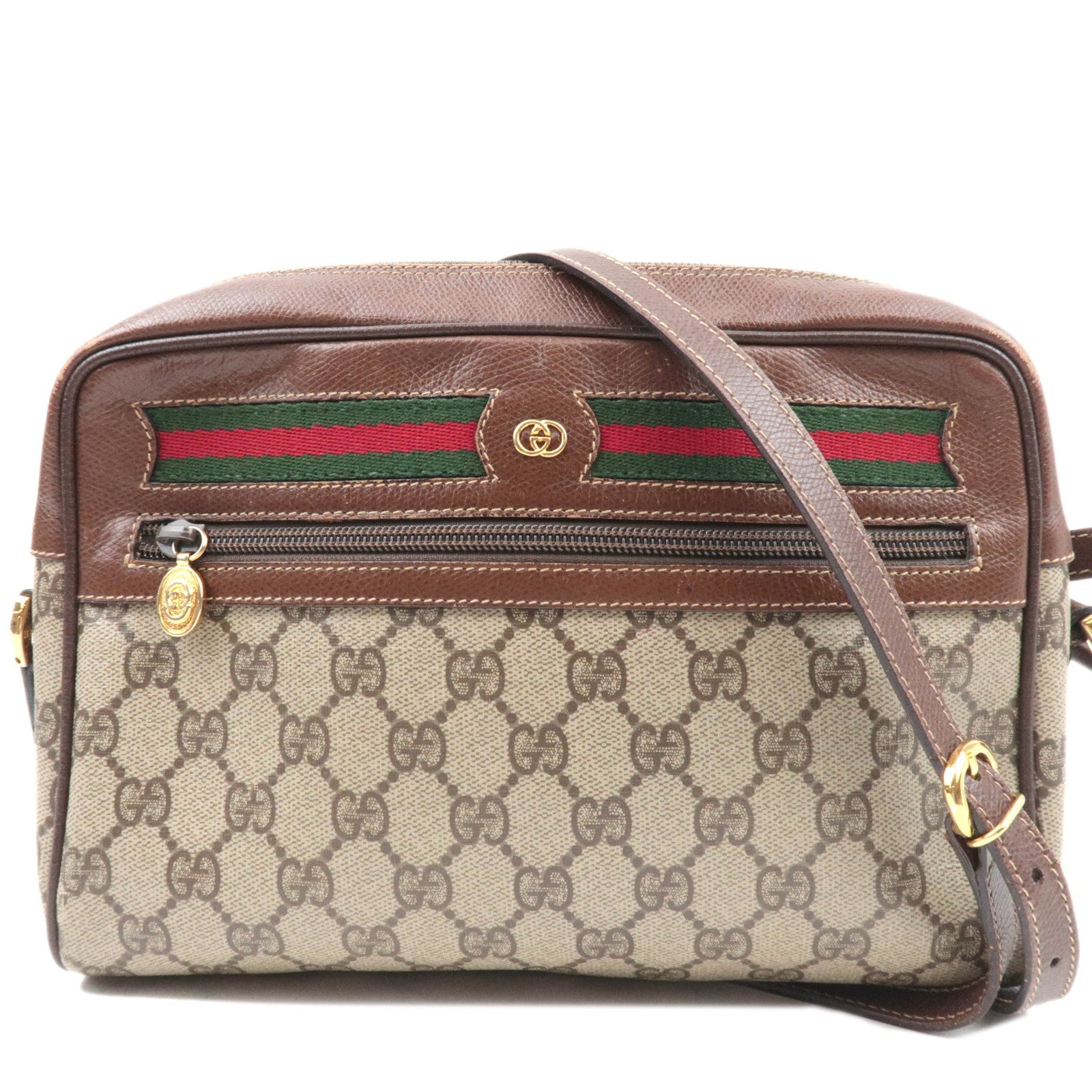 GUCCI Sherry Shoulder Bag GG Supreme Leather Beige 001.113.6472 84565