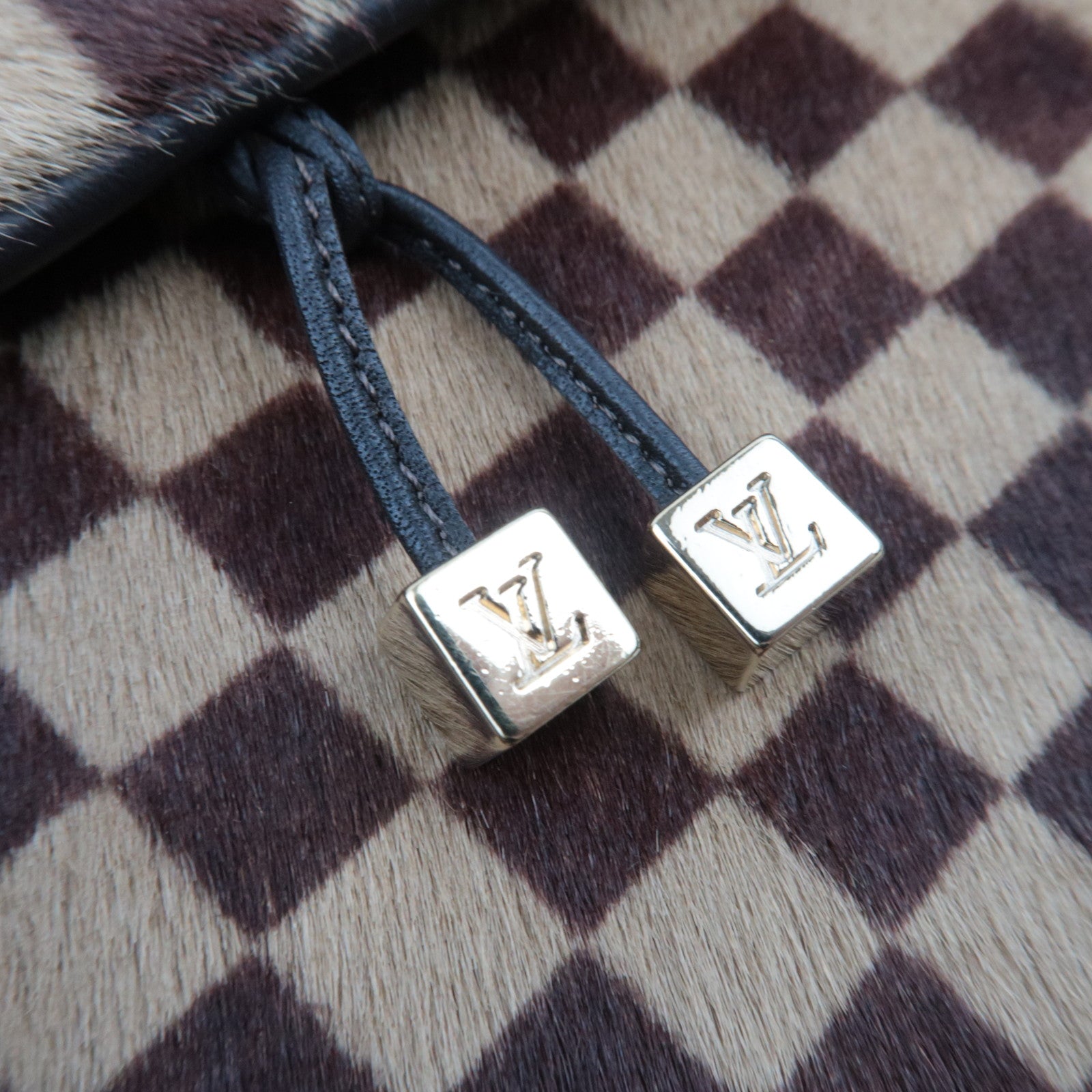 Louis Vuitton Damier Sauvage Gazelle Shoulder Bag Calf Leather M92130 *Strap