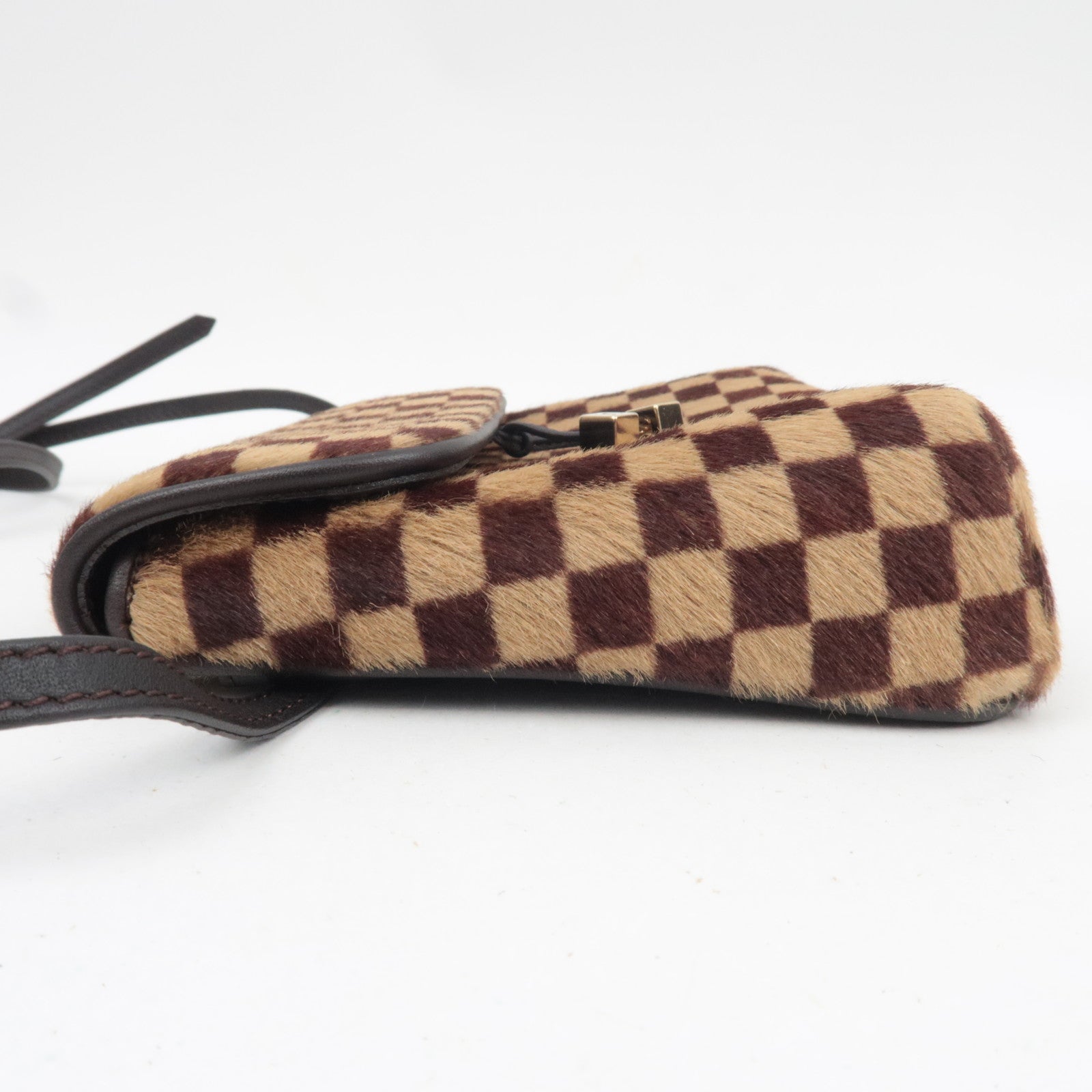 Louis Vuitton Damier Sauvage Gazelle Shoulder Bag Calf Leather M92130 *Strap