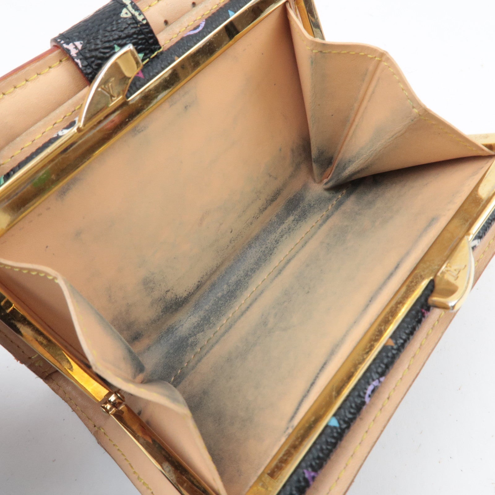 Louis Vuitton Monogram Multicolore Porte Monnaie Billets Viennois Wallet Noir M92988