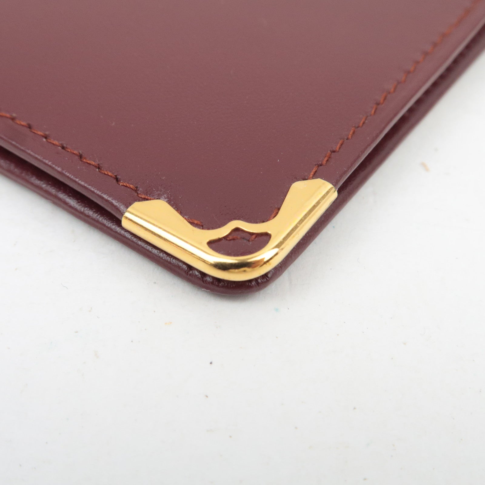 Cartier Must Line Leather Long Bill Wallet Bordeaux