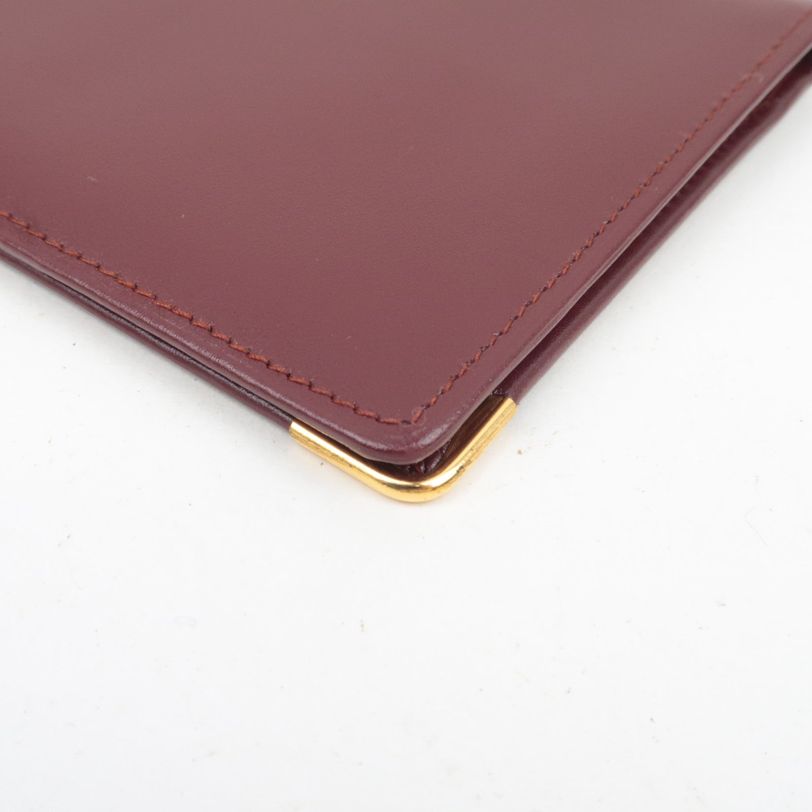 Cartier Must Line Leather Long Bill Wallet Bordeaux