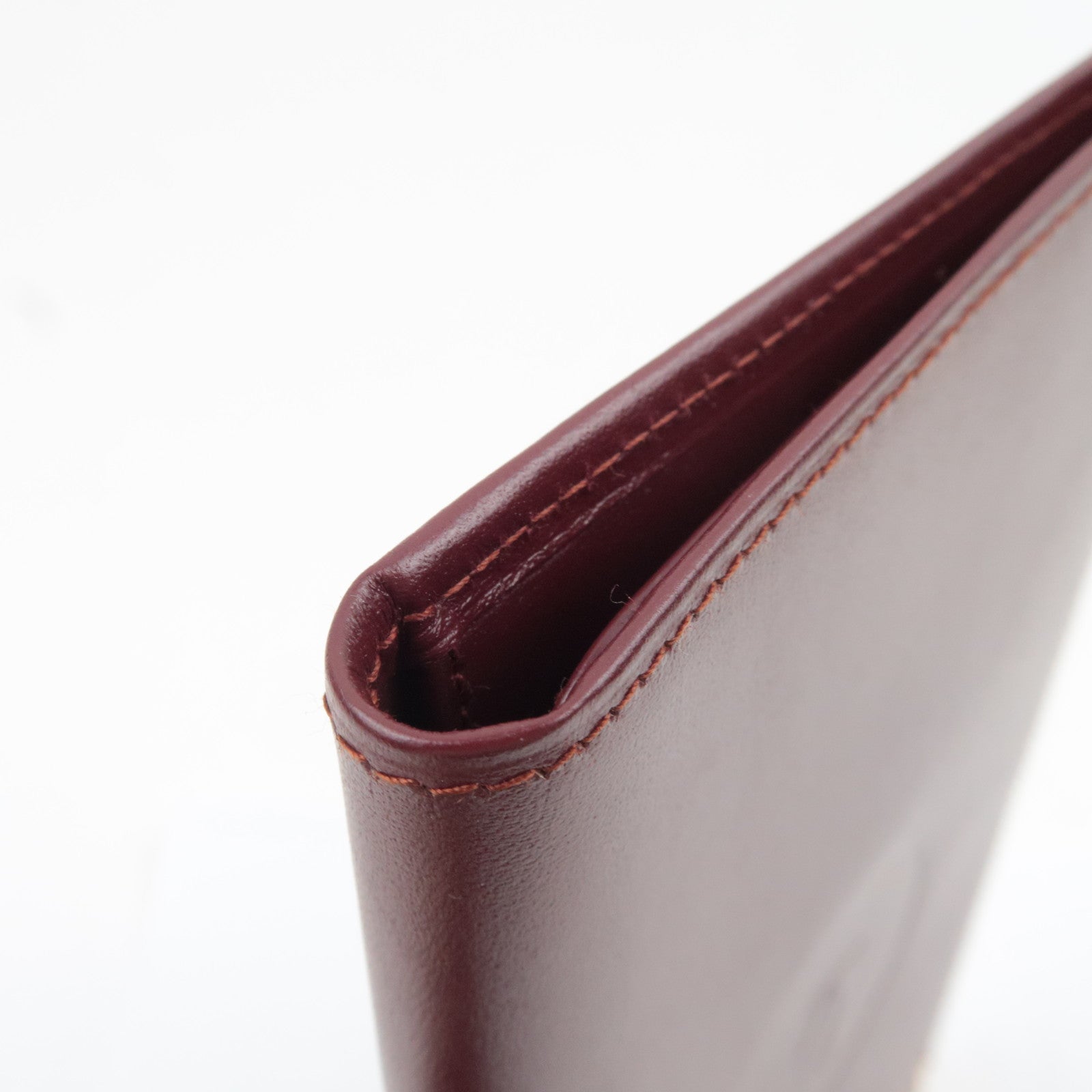 Cartier Must Line Leather Long Bill Wallet Bordeaux