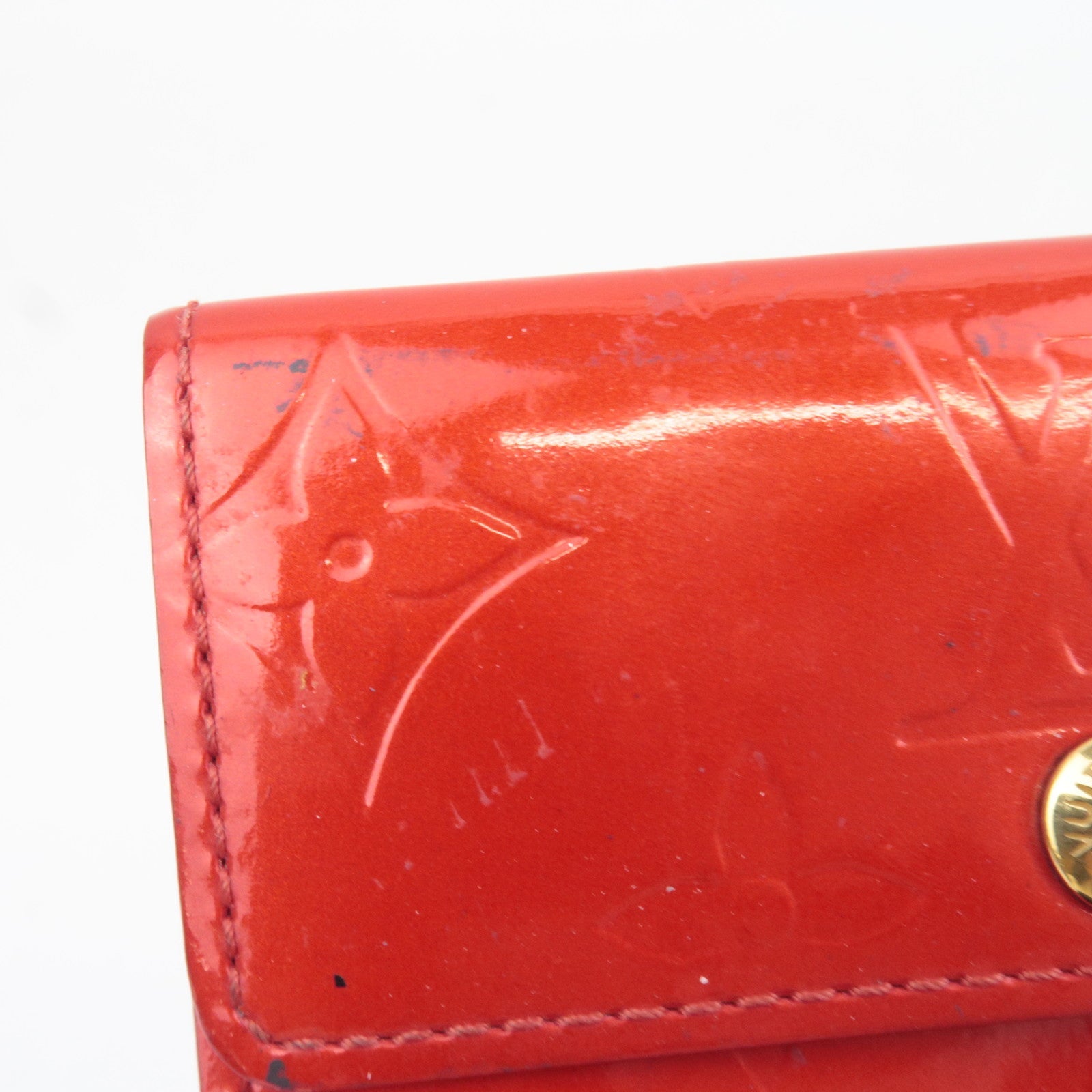 Louis Vuitton Monogram Vernis Ludlow Mini Wallet Rouge M91090 *Box