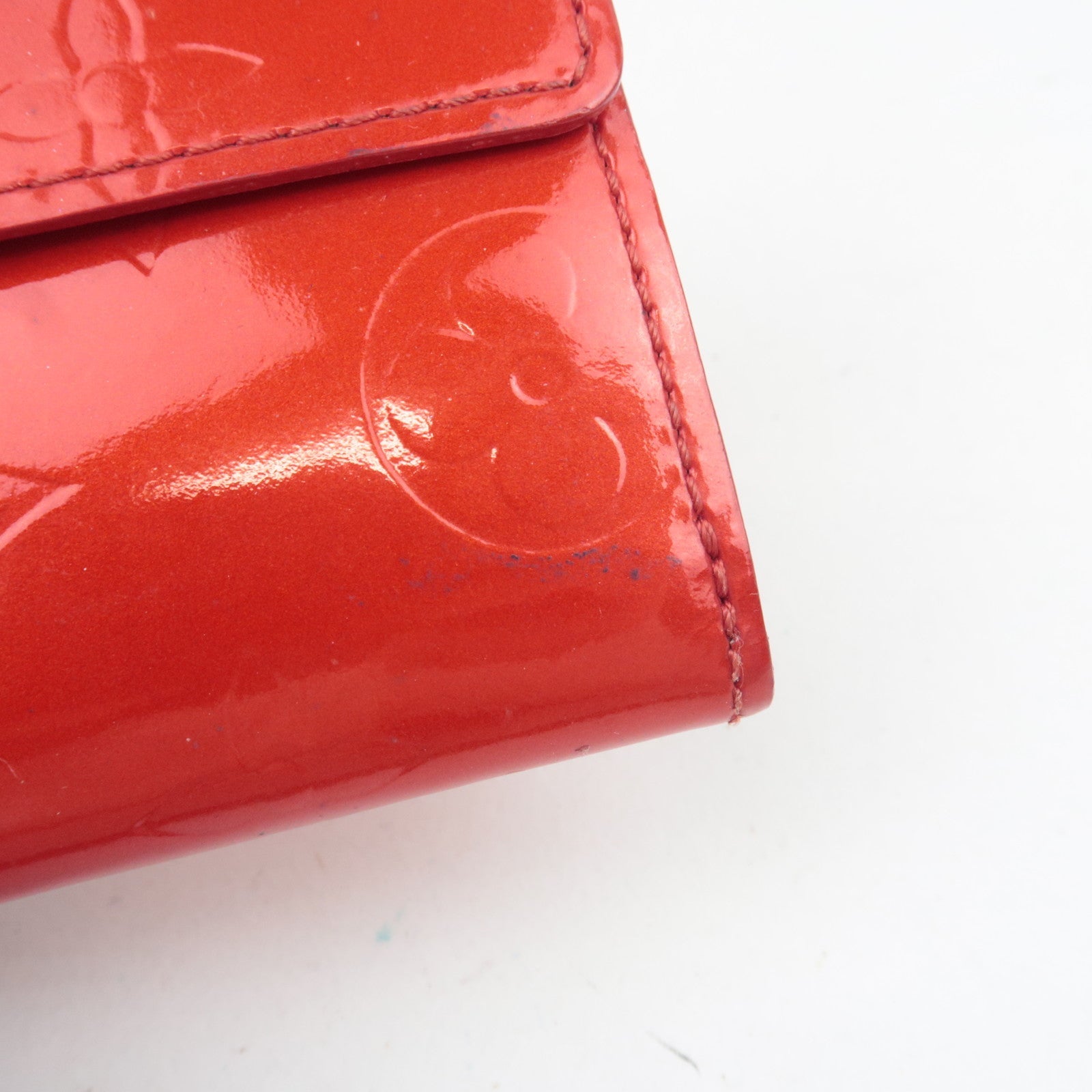 Louis Vuitton Monogram Vernis Ludlow Mini Wallet Rouge M91090 *Box