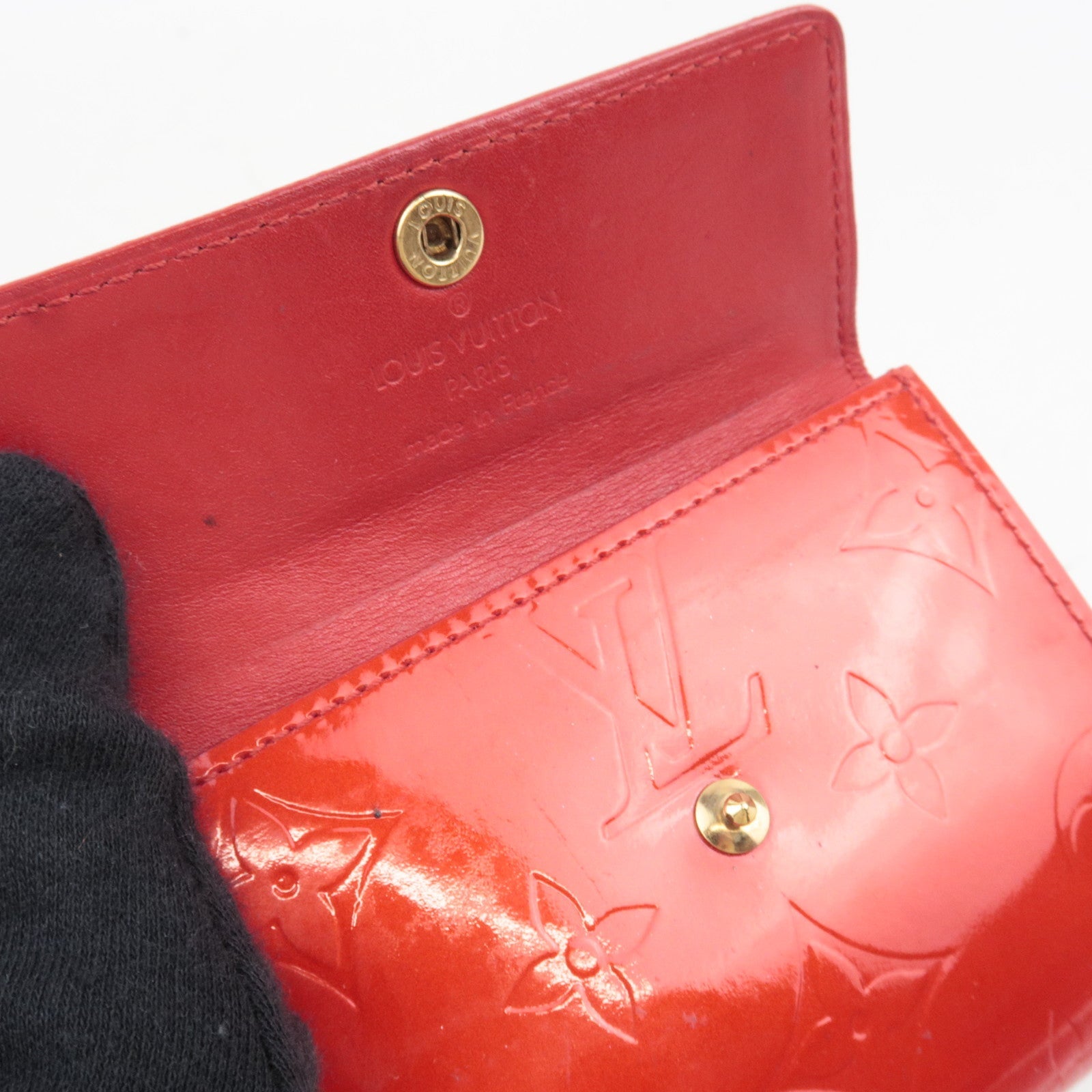 Louis Vuitton Monogram Vernis Ludlow Mini Wallet Rouge M91090 *Box