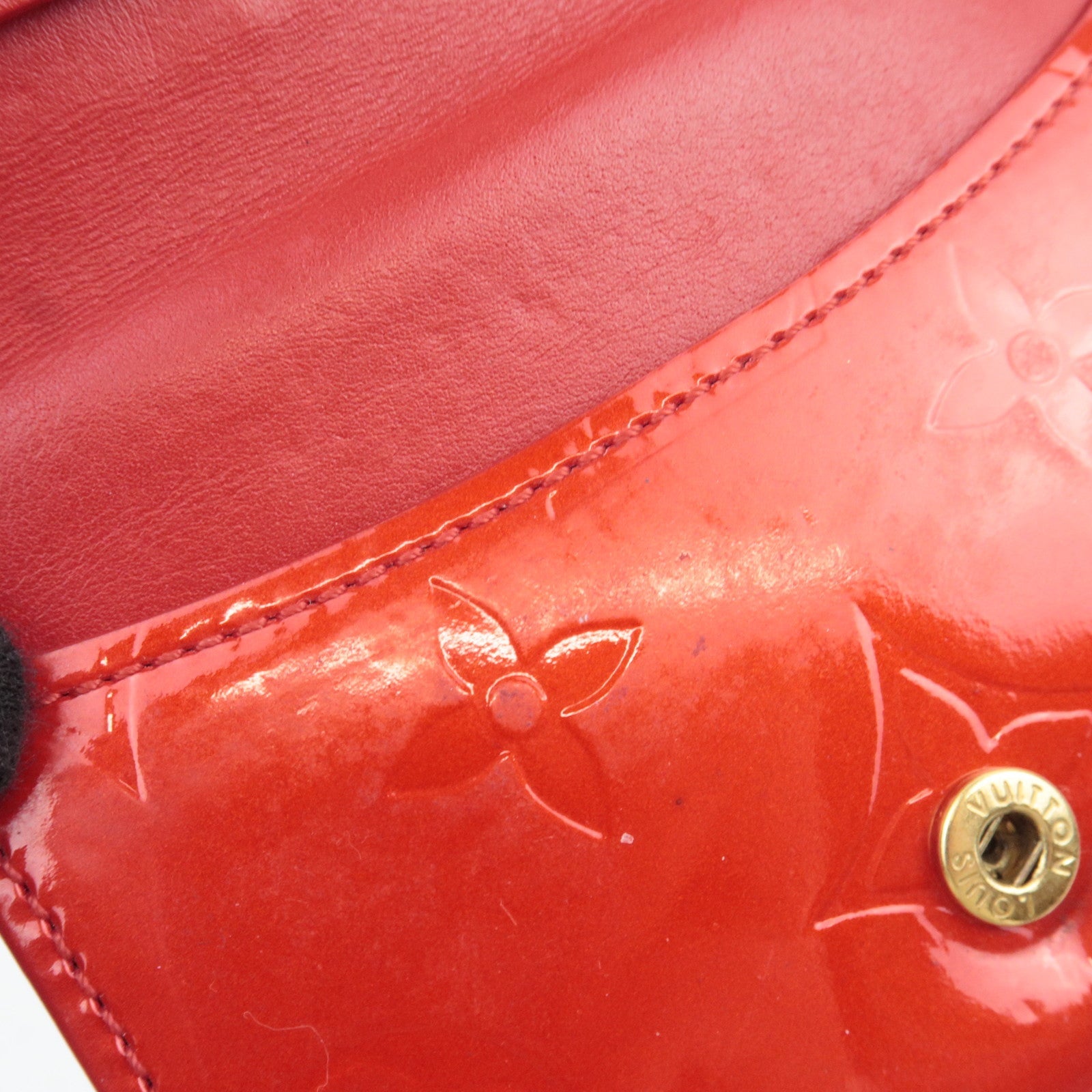 Louis Vuitton Monogram Vernis Ludlow Mini Wallet Rouge M91090 *Box