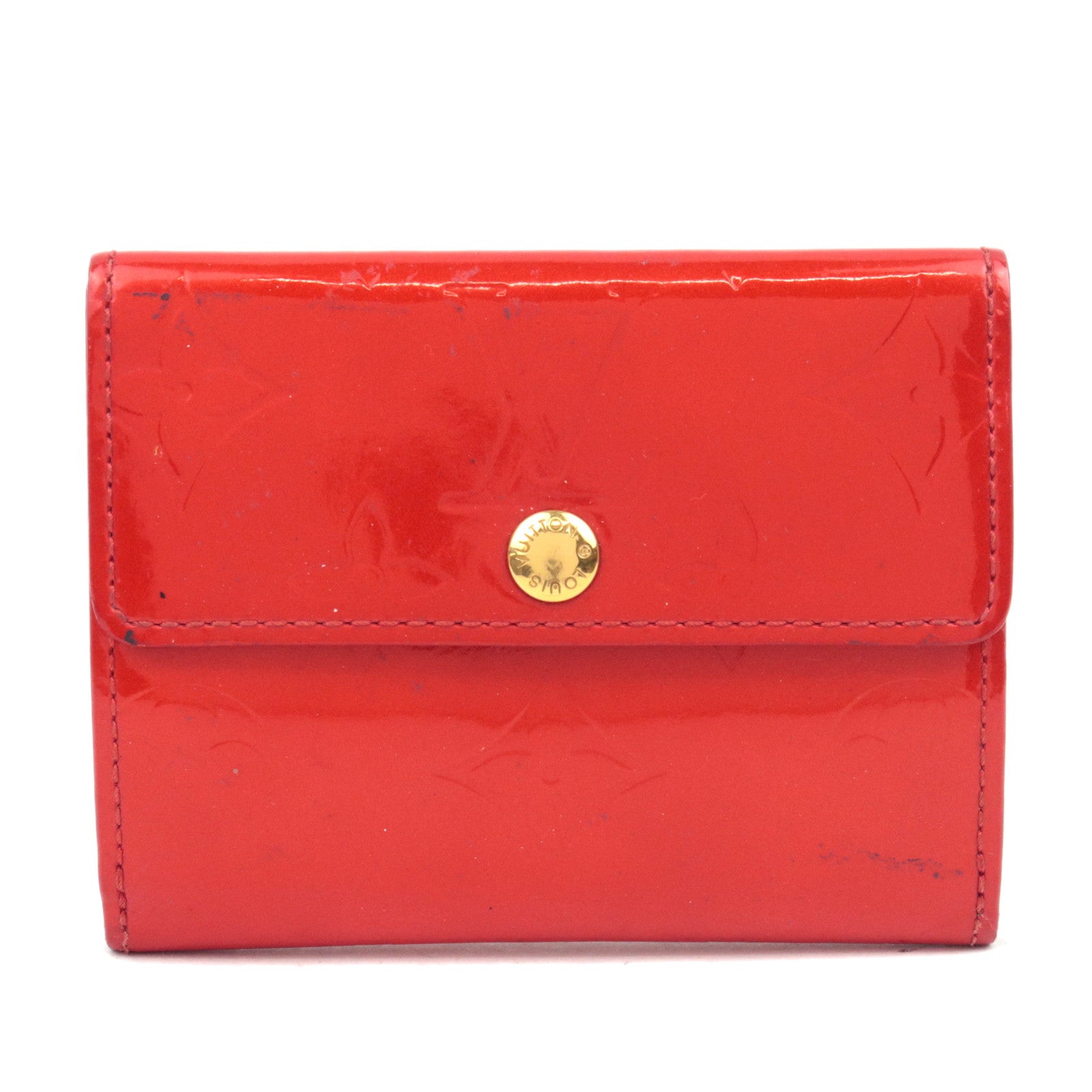 Louis Vuitton Monogram Vernis Ludlow Mini Wallet Rouge M91090 *Box84620
