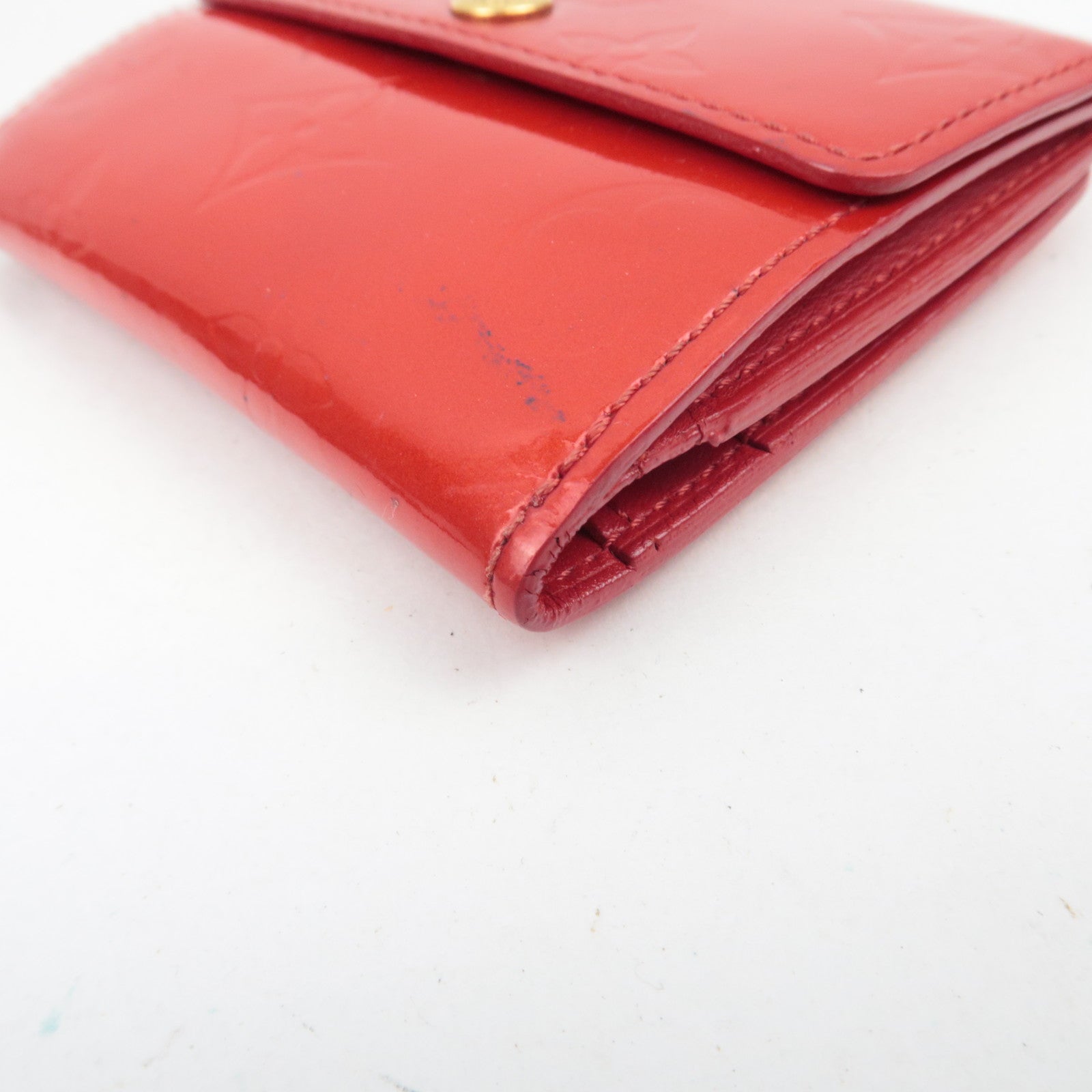 Louis Vuitton Monogram Vernis Ludlow Mini Wallet Rouge M91090 *Box