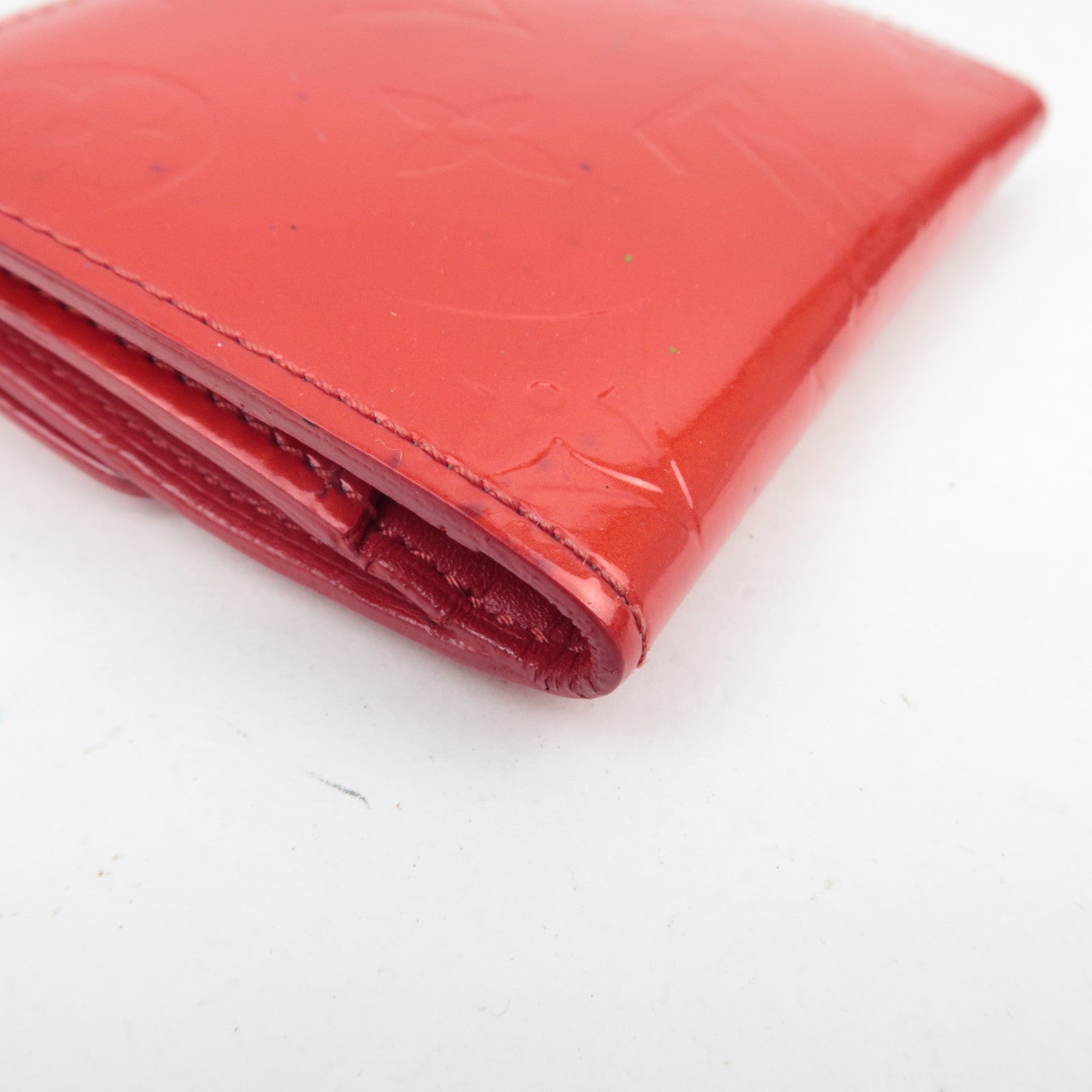 Louis Vuitton Monogram Vernis Ludlow Mini Wallet Rouge M91090 *Box