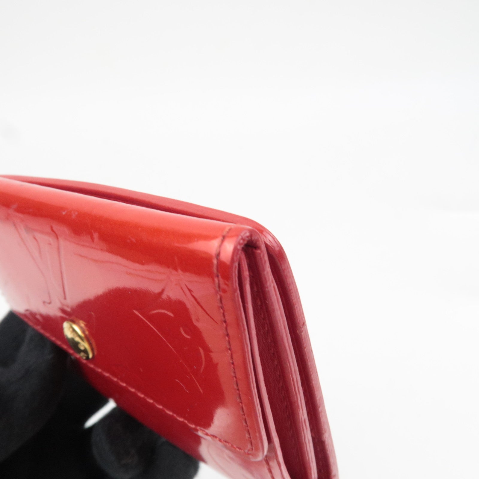 Louis Vuitton Monogram Vernis Ludlow Mini Wallet Rouge M91090 *Box