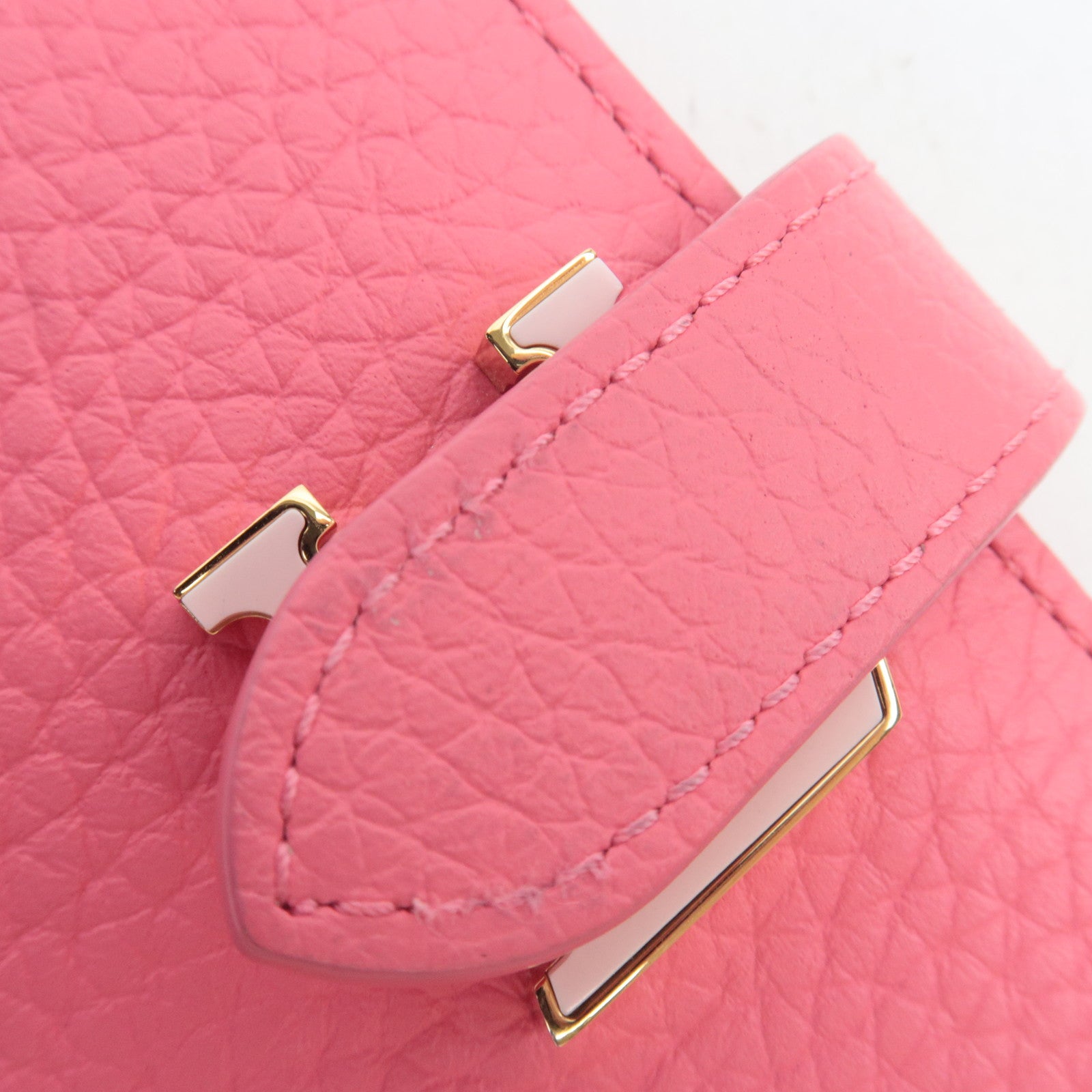 Louis Vuitton Vertical Compact Wallet Taurillon Leather Fuchsia M82461 *Box, Dust bag