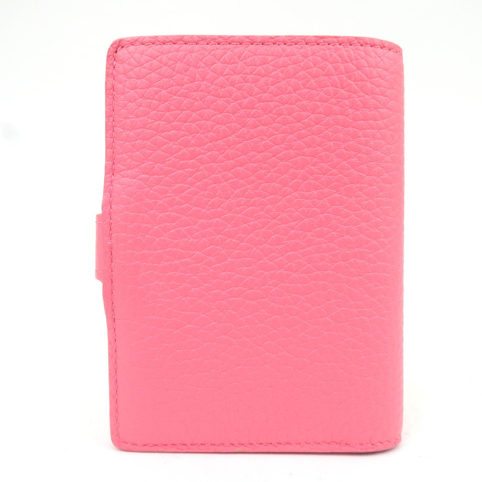 Louis Vuitton Vertical Compact Wallet Taurillon Leather Fuchsia M82461 *Box, Dust bag