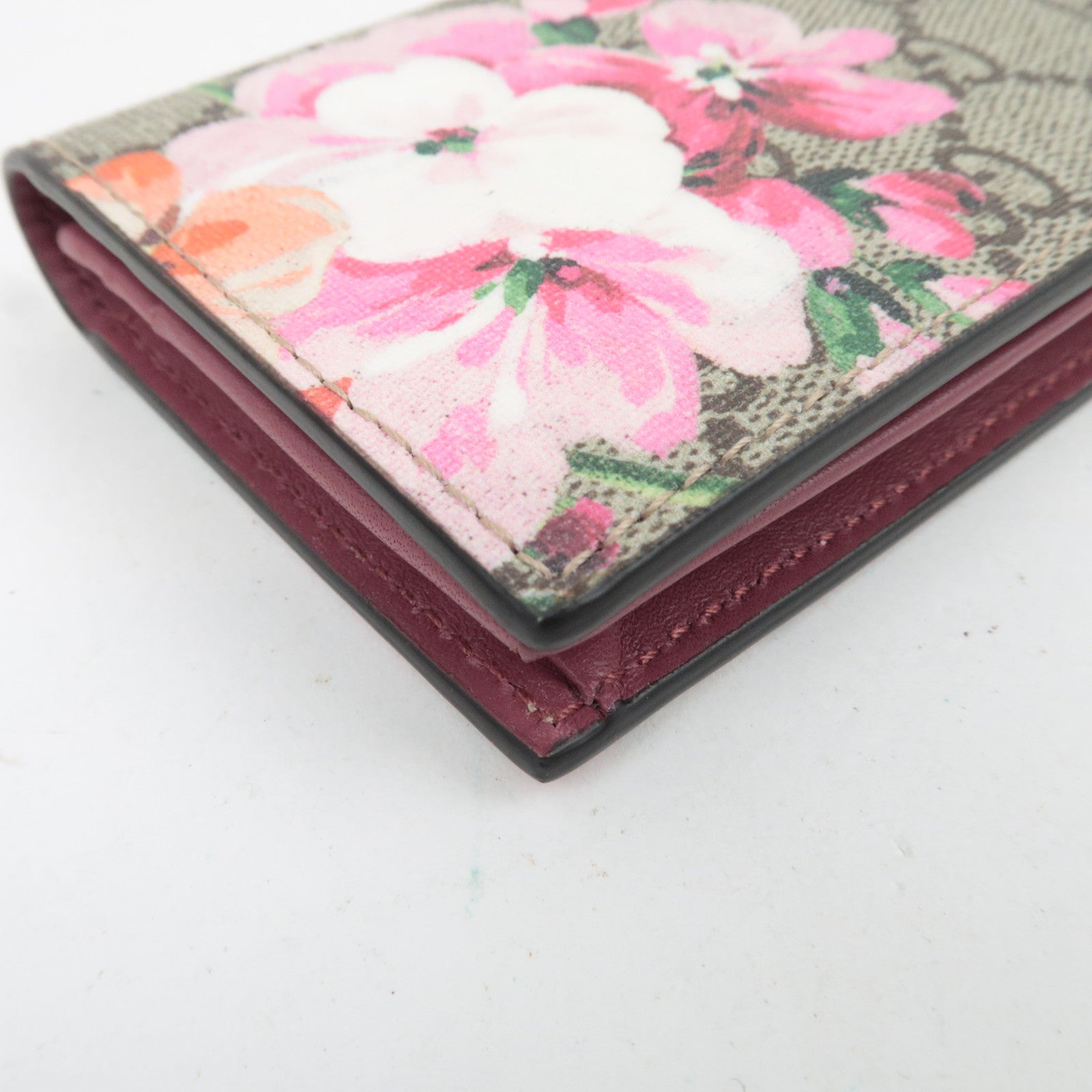 GUCCI GG Blooms Bifold Wallet GG Supreme 410088 *Box, Dust bag