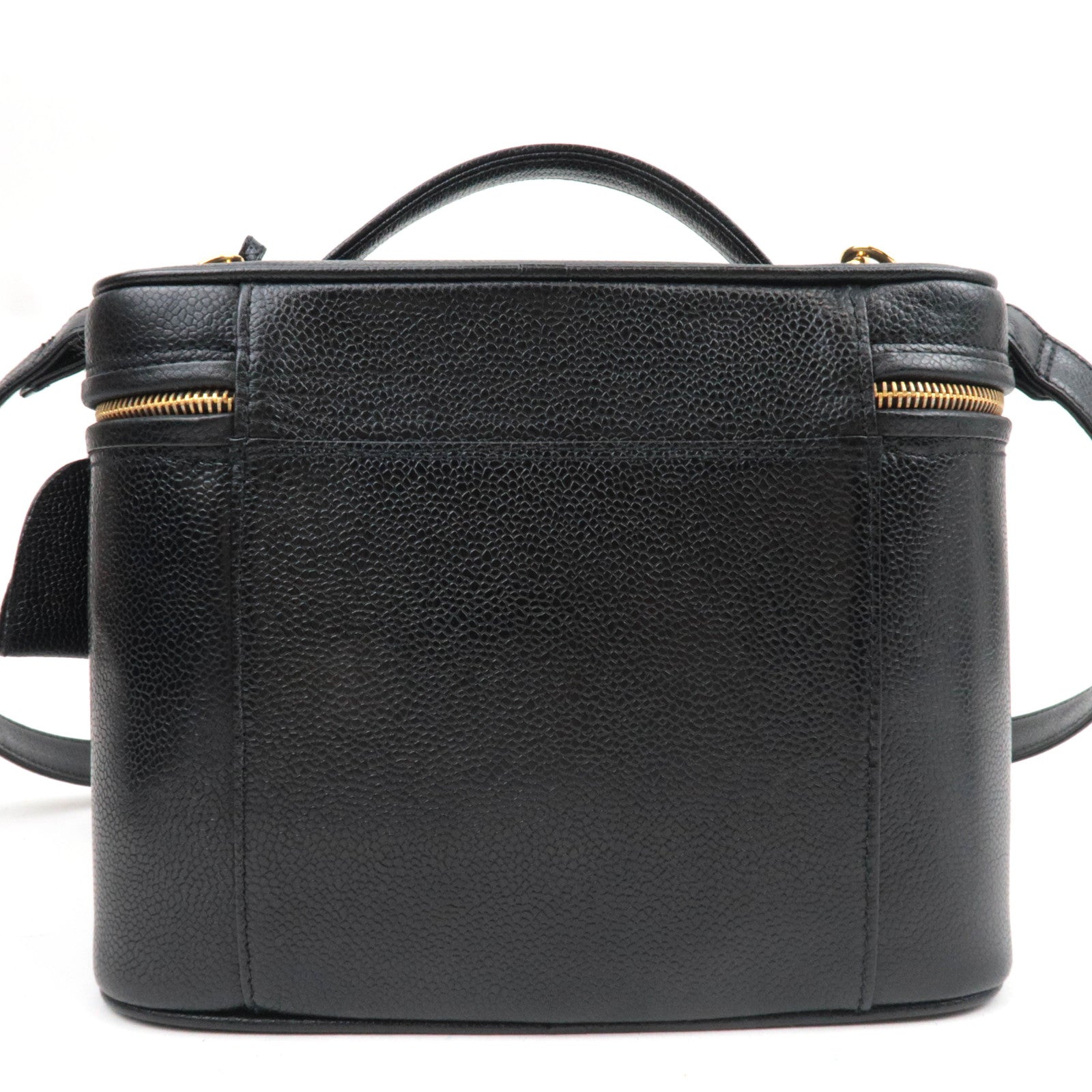 CHANEL Cocomark 2Way Vanity Bag Caviarskin Black 4066847 *Box, Dust bag, G card, Strap, Key Lock, Clochette