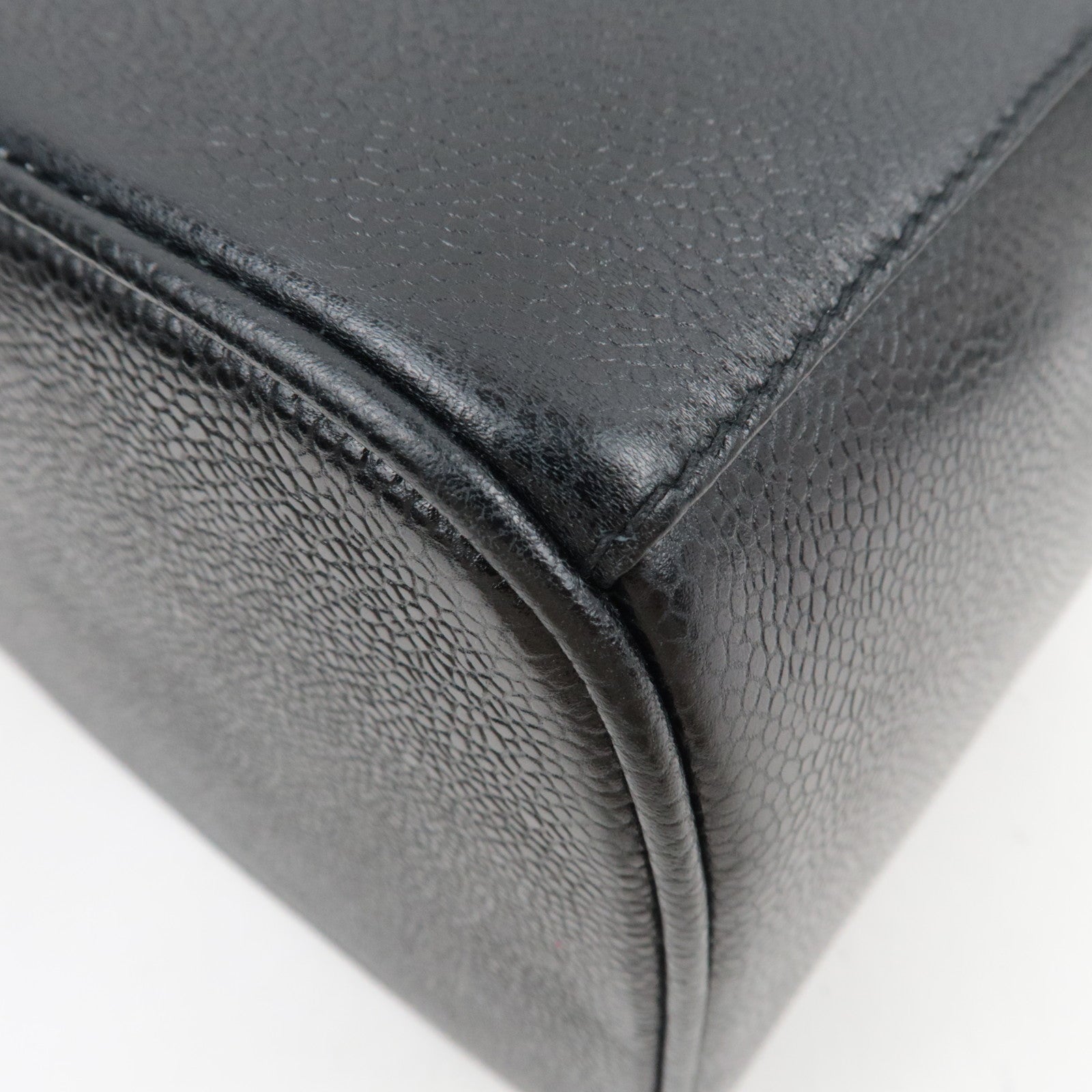 CHANEL Cocomark 2Way Vanity Bag Caviarskin Black 4066847 *Box, Dust bag, G card, Strap, Key Lock, Clochette