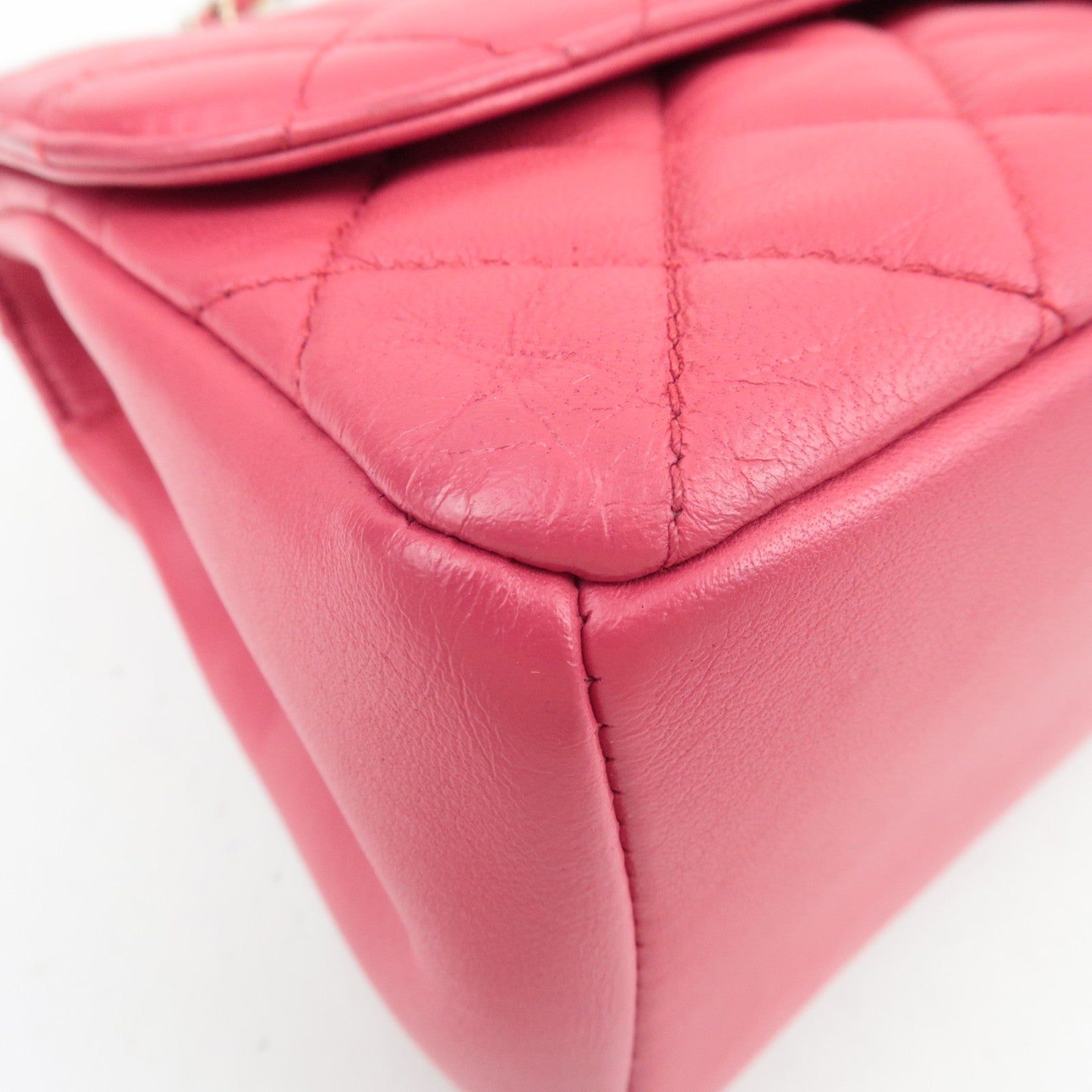 CHANEL Matelasse Chain Shoulder Bag Lambskin Pink 21987136 *Dust bag, G card