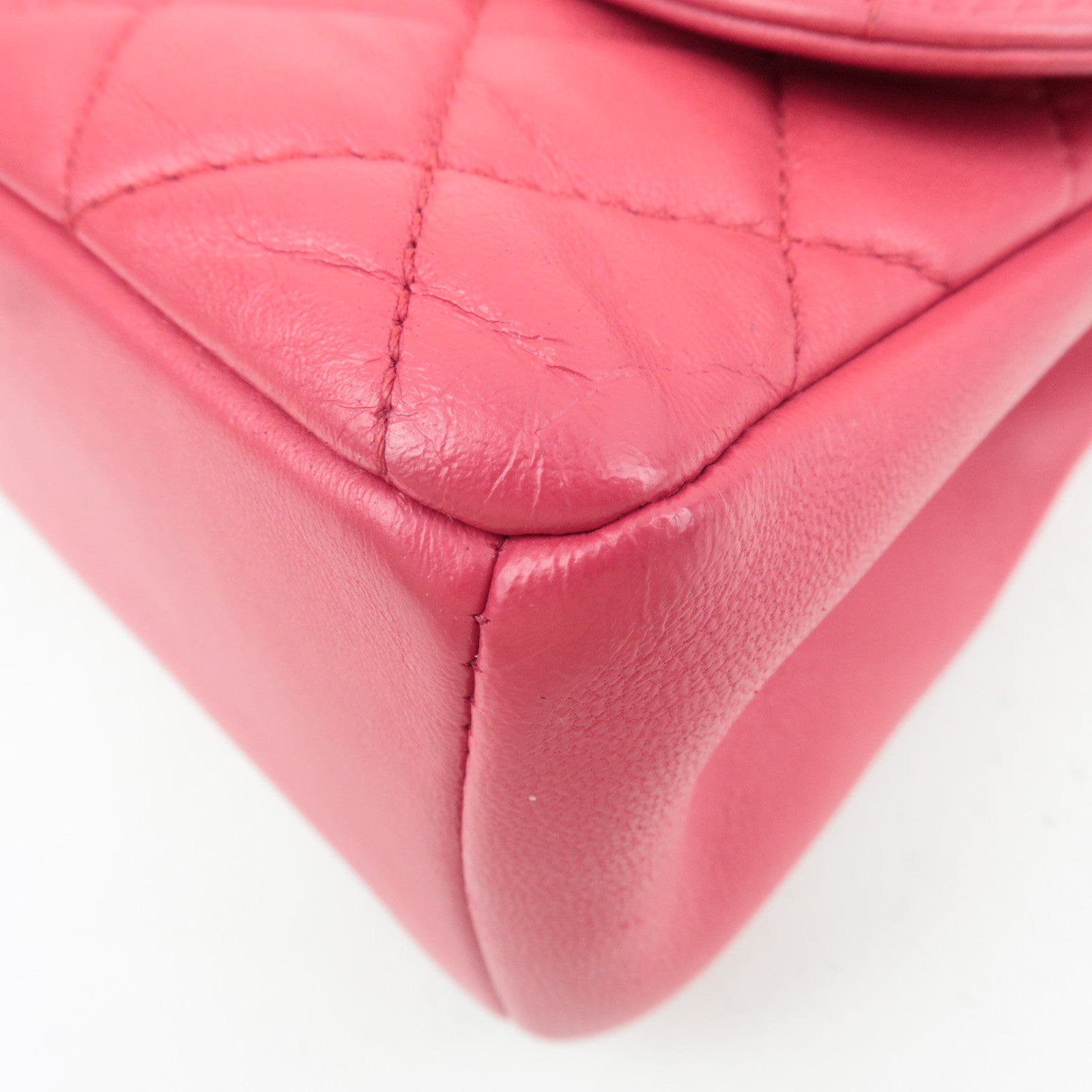 CHANEL Matelasse Chain Shoulder Bag Lambskin Pink 21987136 *Dust bag, G card