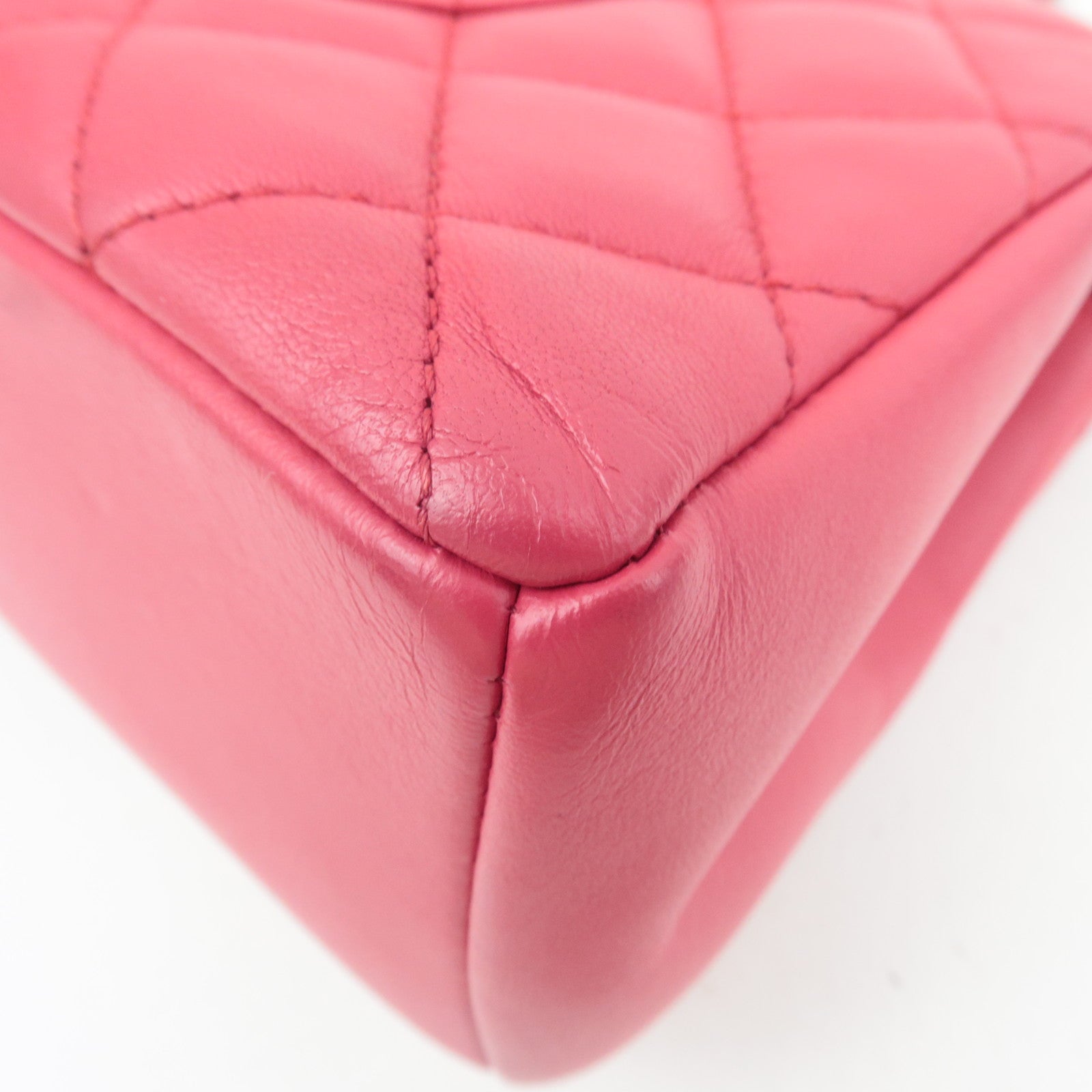 CHANEL Matelasse Chain Shoulder Bag Lambskin Pink 21987136 *Dust bag, G card