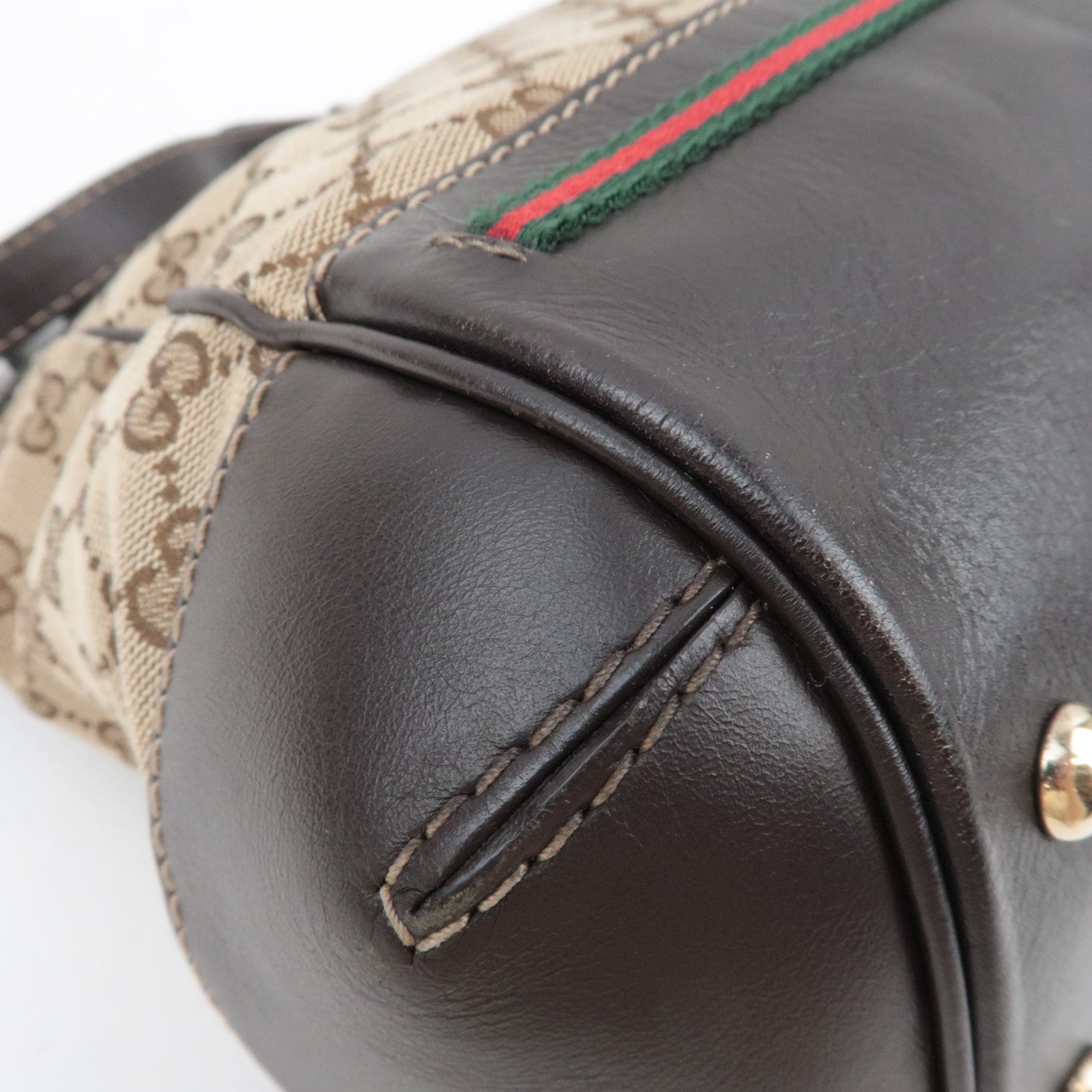 GUCCI Sherry 2Way Shoulder Bag GG Canvas Leather Beige 269894 *Strap