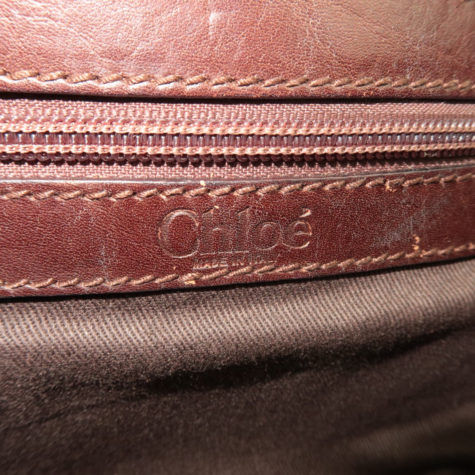 Chloe Kerala Leather Handbag Brown *Charm