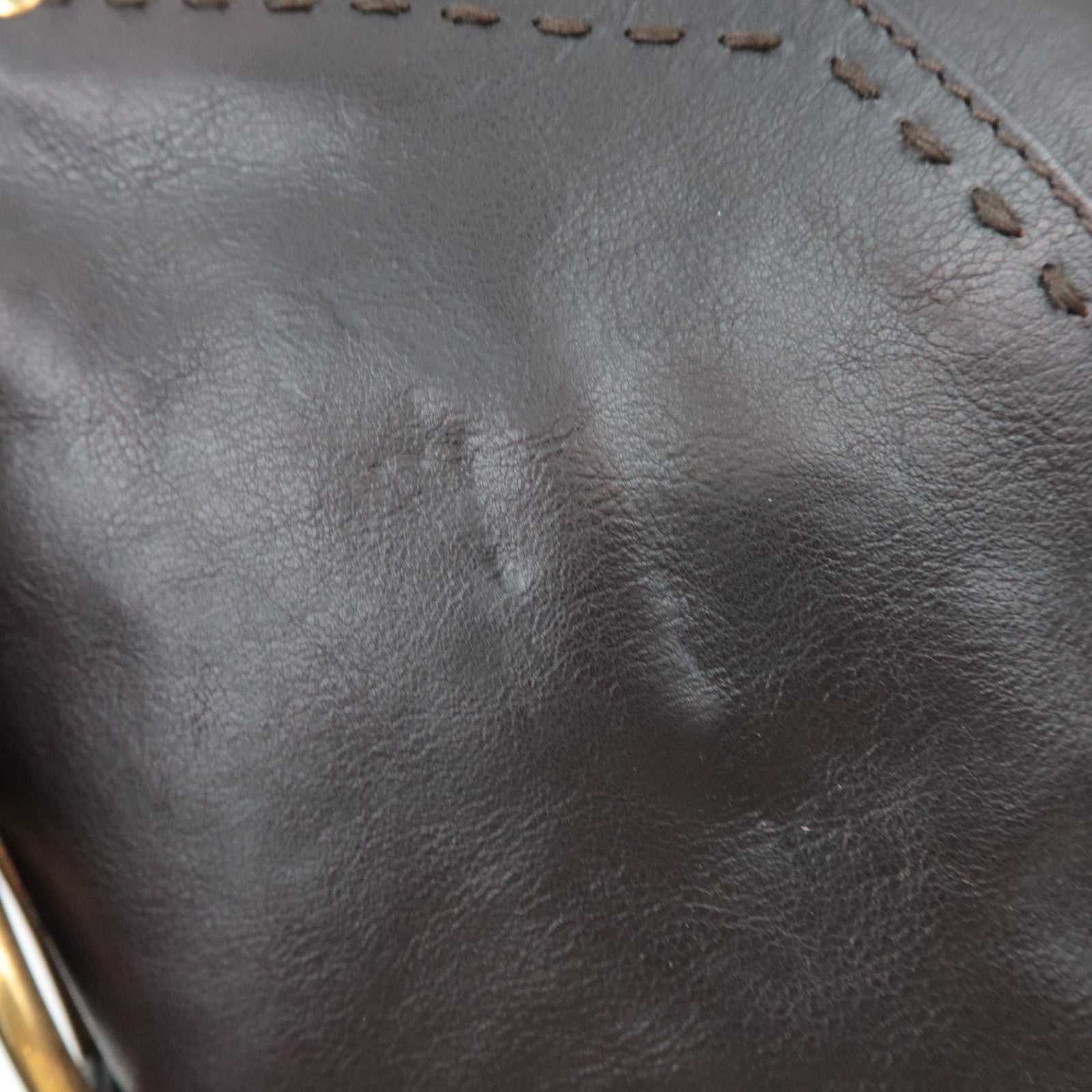 SAINT LAURENT YSL Muse Leather Shoulder Bag Brown *Key Lock, Clochette