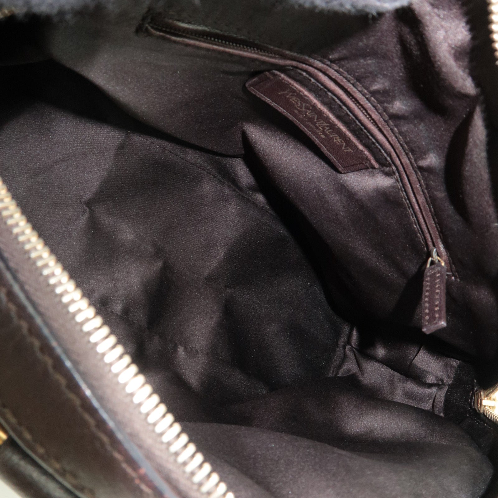 SAINT LAURENT YSL Muse Leather Shoulder Bag Brown *Key Lock, Clochette