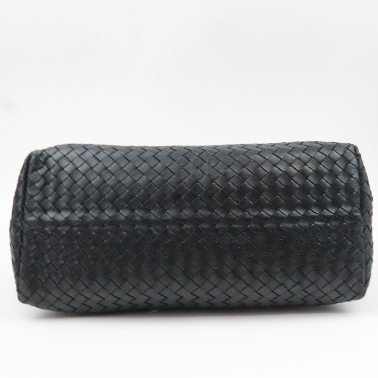 BOTTEGA VENETA Intrecciato Medium Garda Shoulder Bag Leather Black 179320 *Dust bag, Mirror